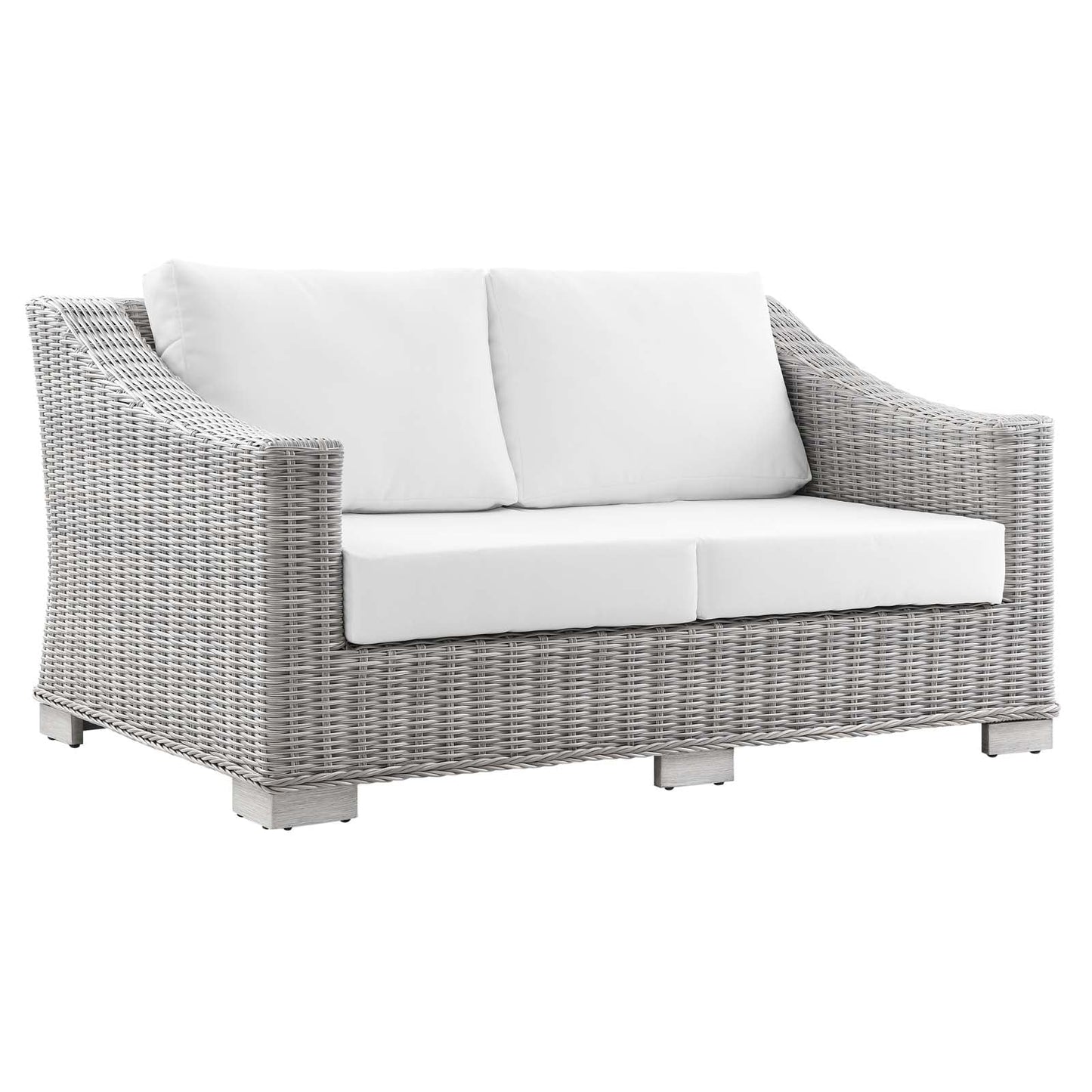 Modway Conway Outdoor Patio Wicker Rattan Loveseat | Outdoor Sofas, Loveseats & Sectionals |