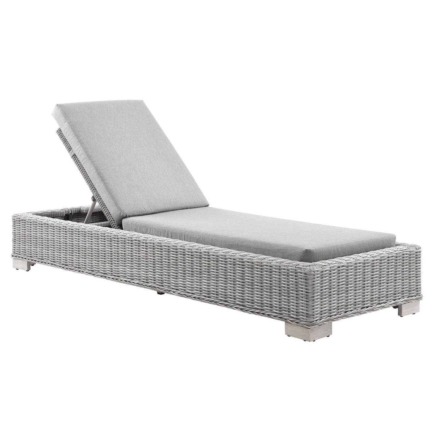 Modway Conway Outdoor Patio Wicker Rattan Chaise Lounge | Outdoor Patio Daybed