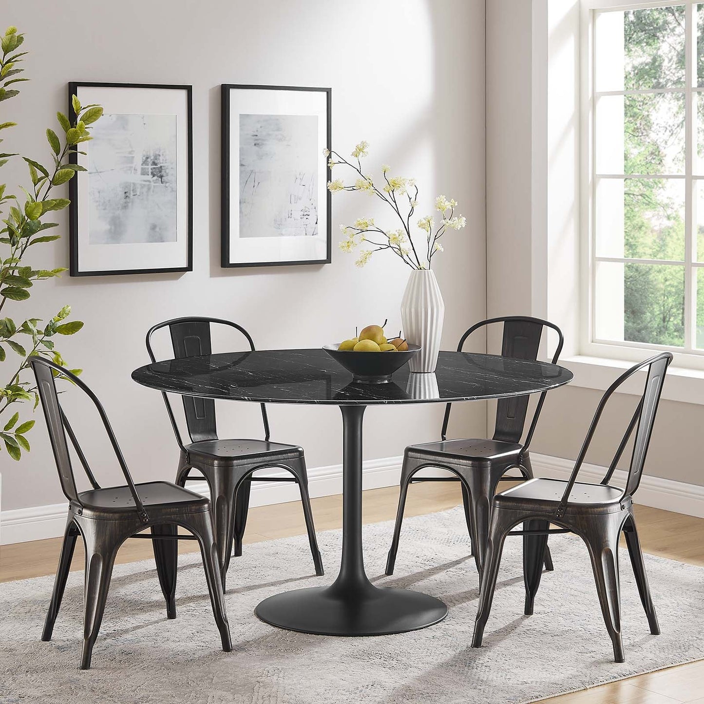 Lippa 54" Artificial Marble Dining Table By Modway - EEI-4878