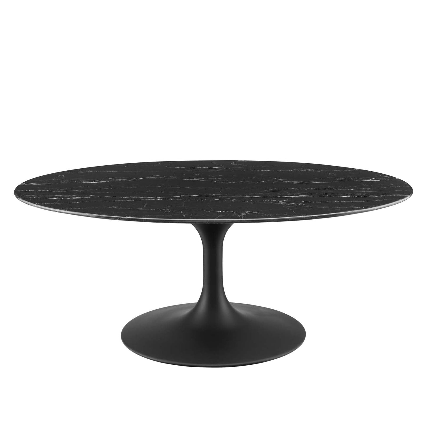 Lippa 42" Oval Artificial Marble Coffee Table By Modway |