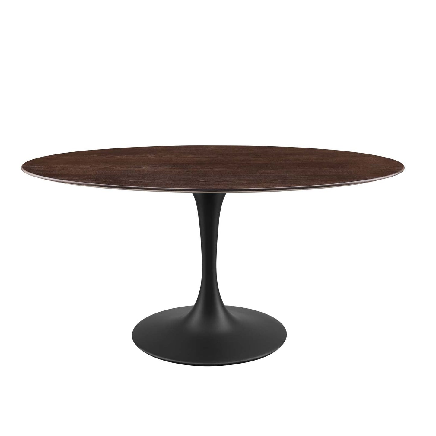 Lippa 60" Wood Oval Dining Table By Modway - EEI-4887 - Black Cherry Walnut