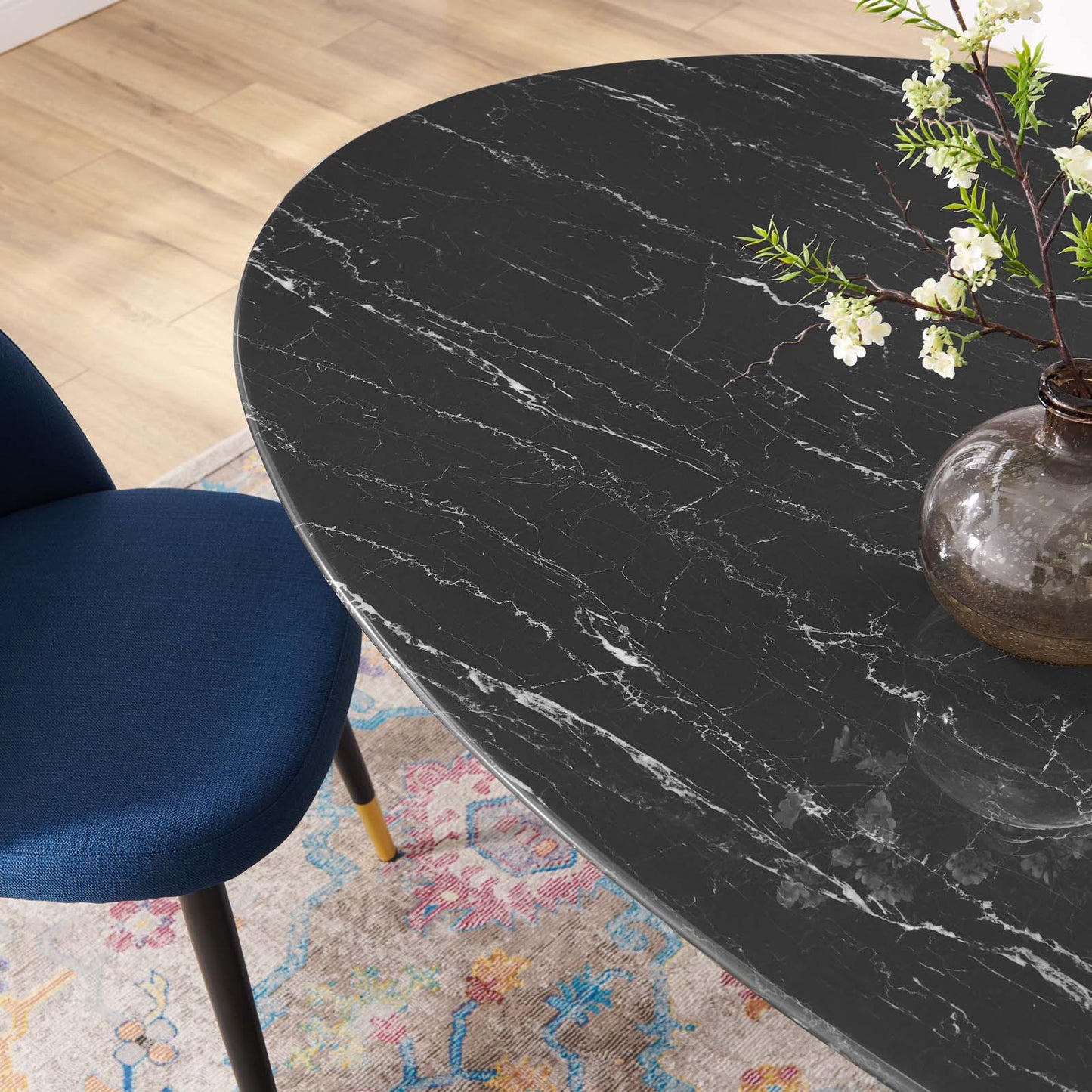 Lippa 78" Oval Artificial Marble Dining Table By Modway | Dining Tables