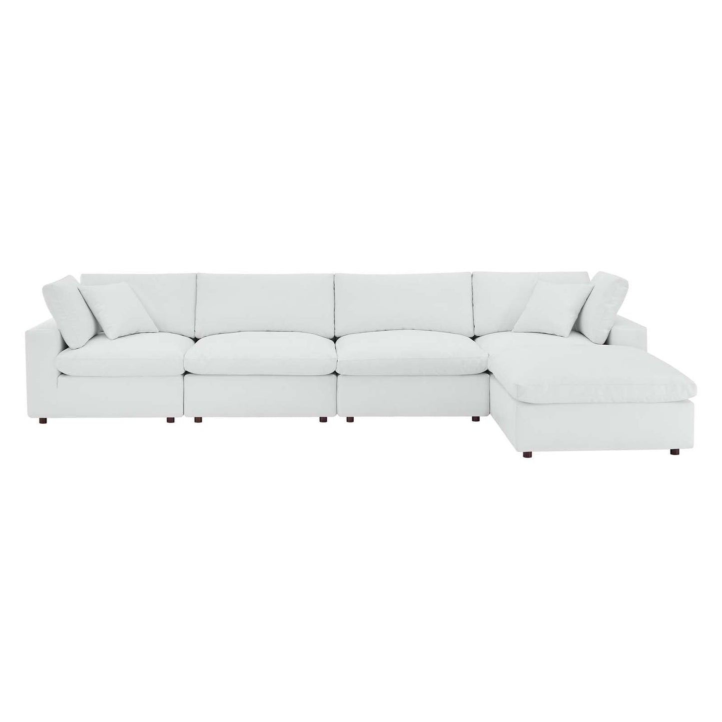 Modway Commix Down Filled Overstuffed Vegan Leather 5-Piece Sectional Sofa | Sofas |