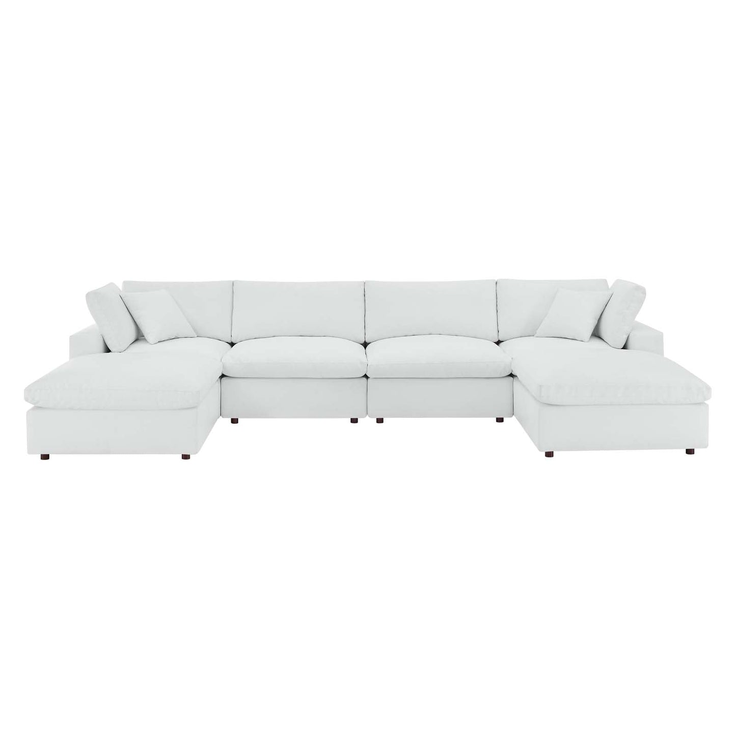 Modway Commix Down Filled Overstuffed Vegan Leather 6-Piece Sectional Sofa | Sofas |