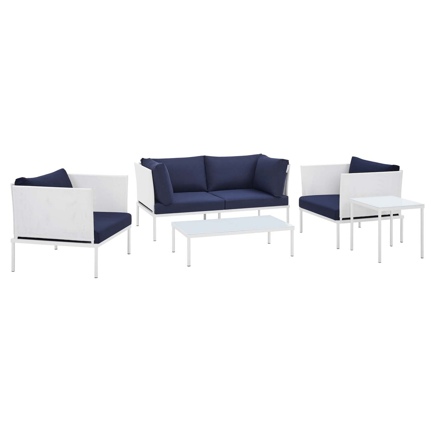 Harmony 5-Piece Sunbrella® Outdoor Patio Aluminum Furniture Set By Modway | Outdoor Sofas, Loveseats & Sectionals |