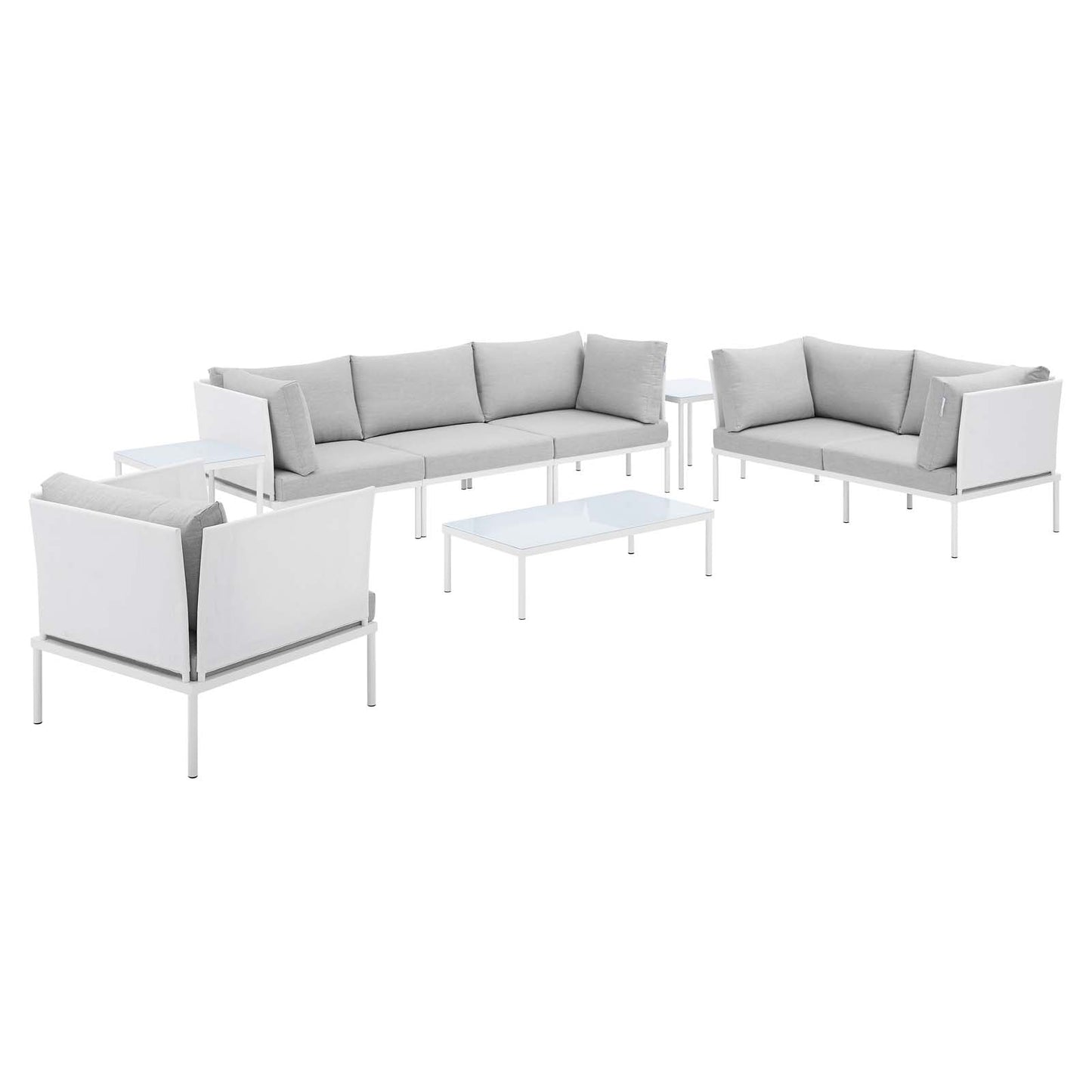 Harmony 8-Piece Sunbrella® Outdoor Patio Aluminum Seating Set By Modway | Outdoor Sofas, Loveseats & Sectionals