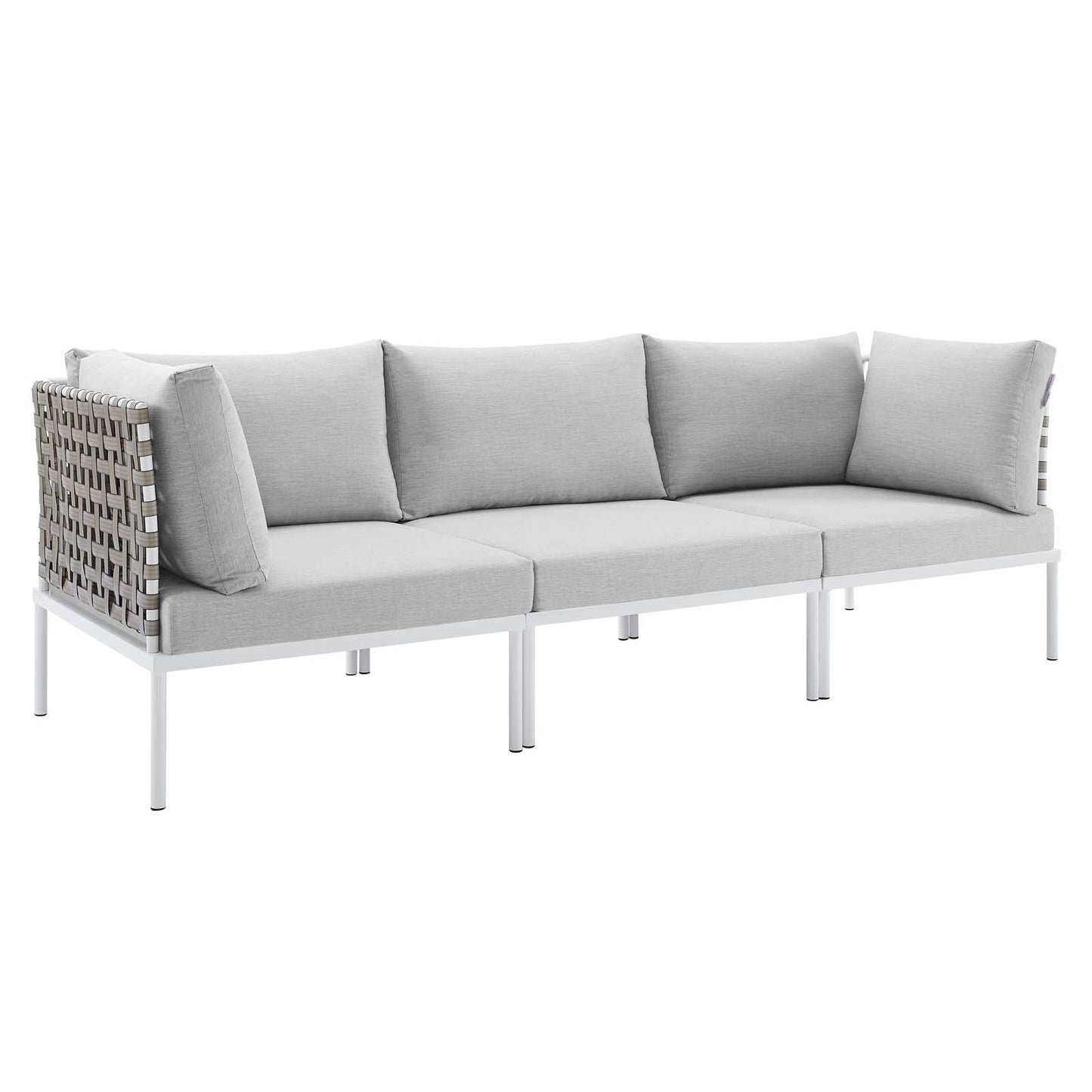 Harmony Sunbrella® Basket Weave Outdoor Patio Aluminum Sofa By Modway | Outdoor Sofas, Loveseats & Sectionals |