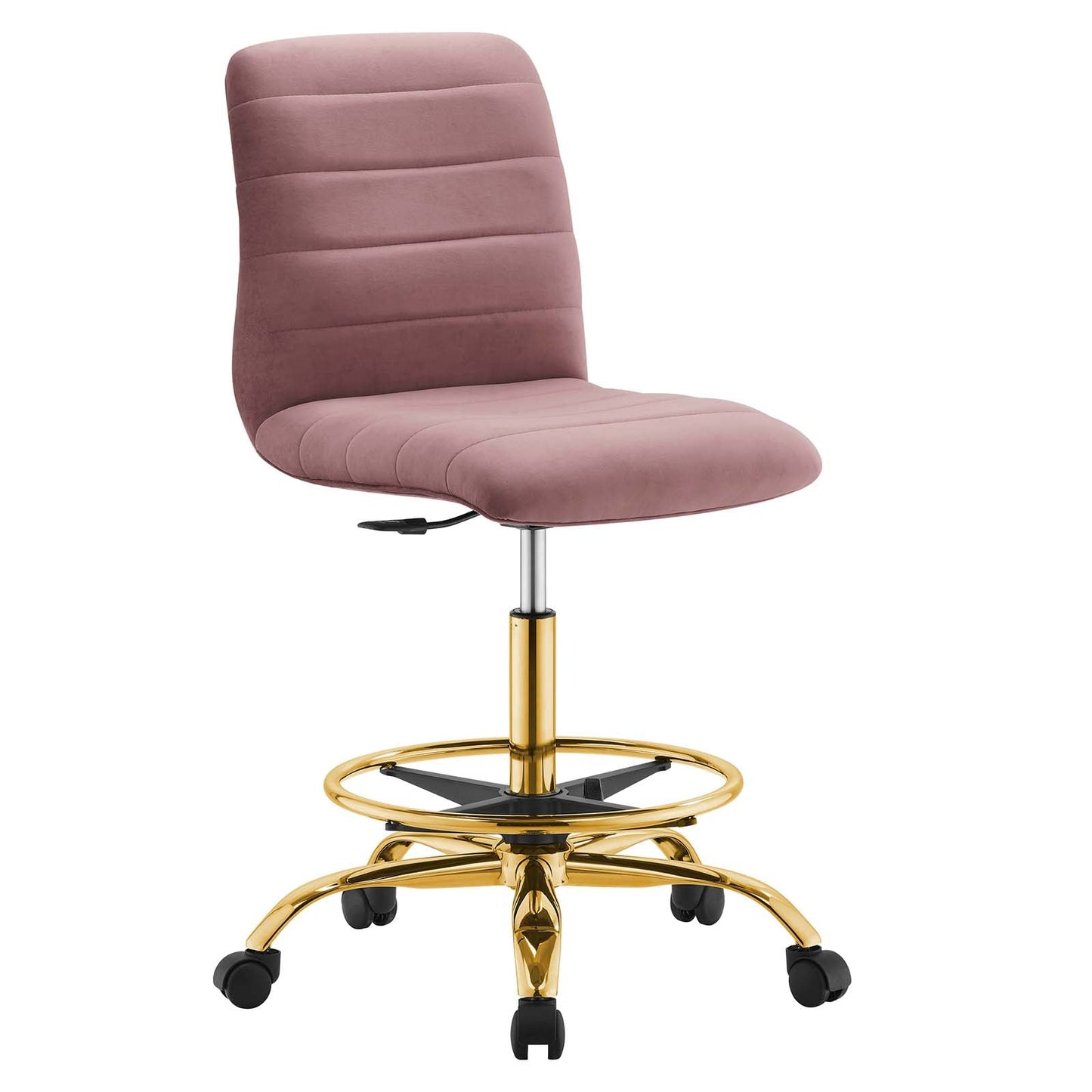 Ripple Armless Performance Velvet Drafting Chair By Modway - EEI-4976 | Office Chairs | Modishstore - 2