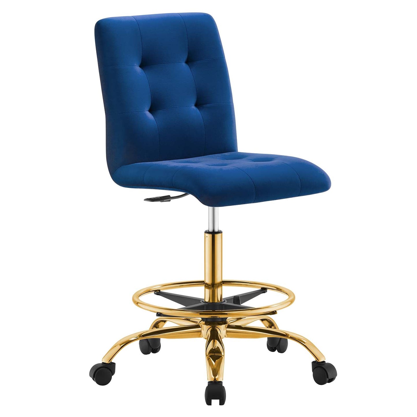 Prim Armless Performance Velvet Drafting Chair By Modway - EEI-4977 | Office Chairs | Modishstore - 5