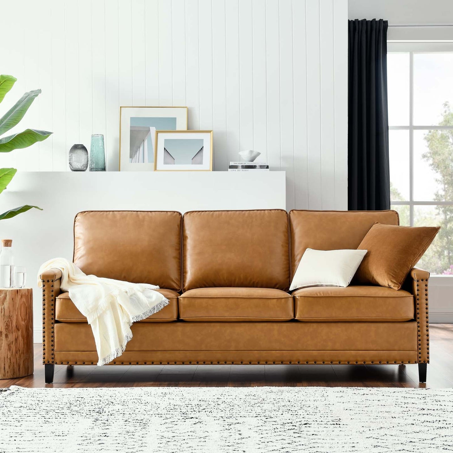 Modway Ashton Vegan Leather Sofa | Sofas