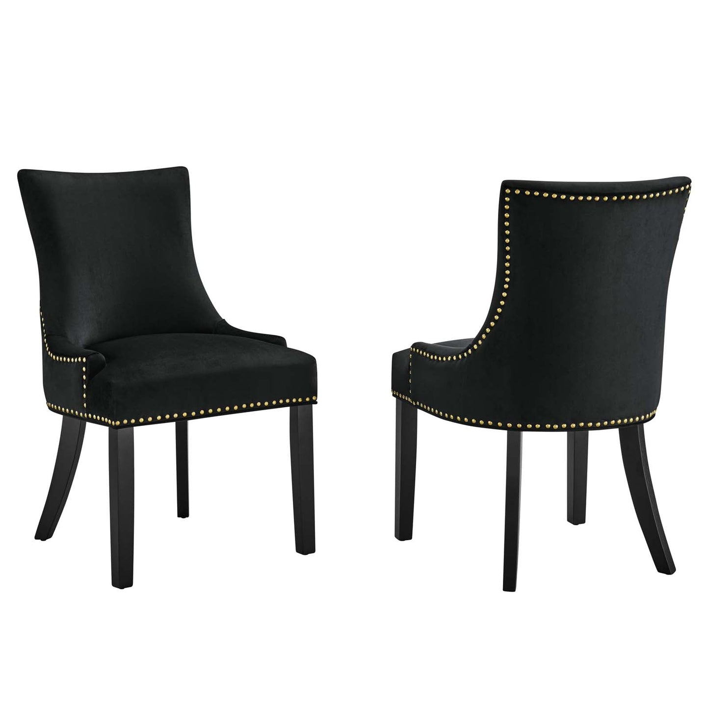 Marquis Performance Velvet Dining Chairs - Set of 2 By Modway | Dining Chairs