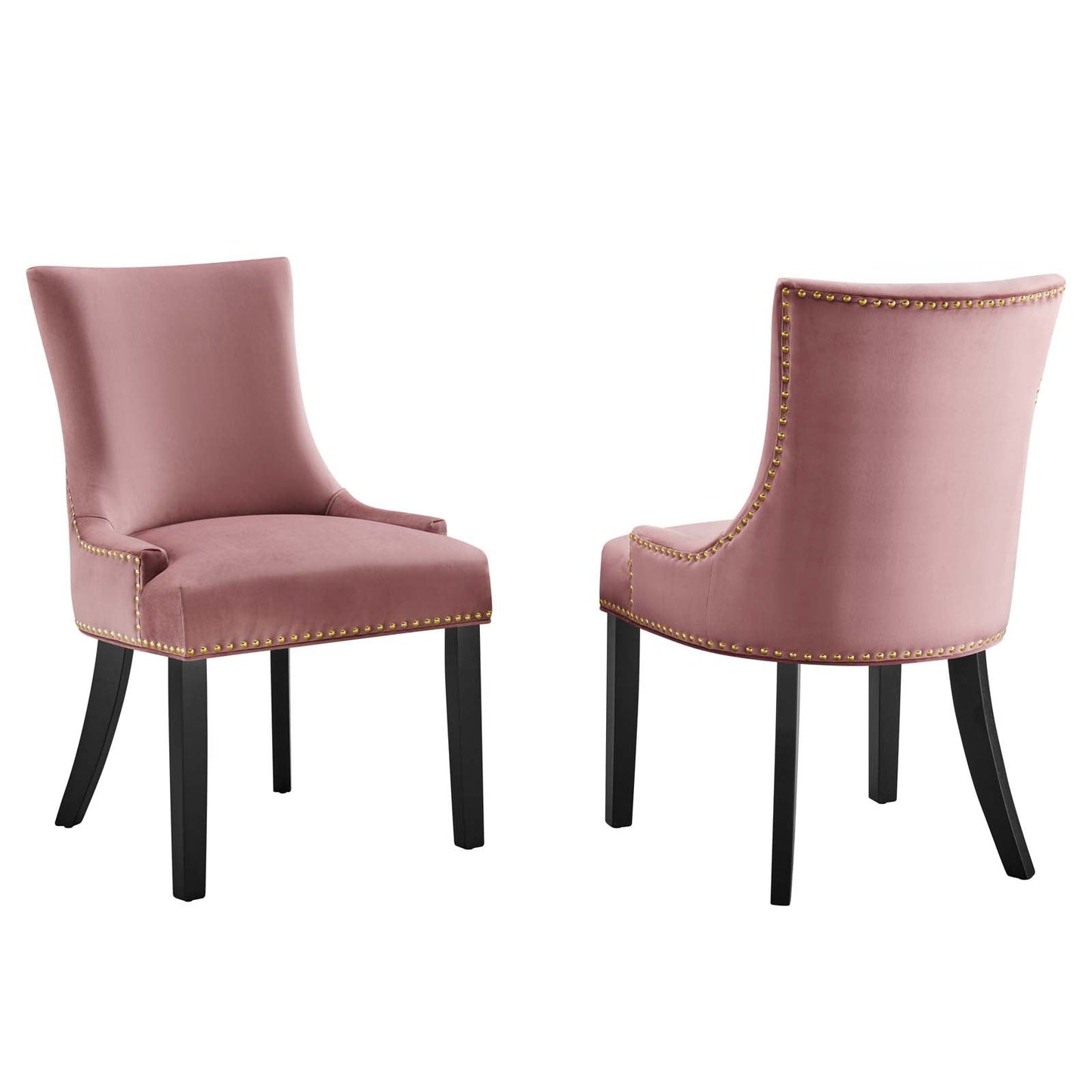 Marquis Performance Velvet Dining Chairs - Set of 2 By Modway | Dining Chairs |