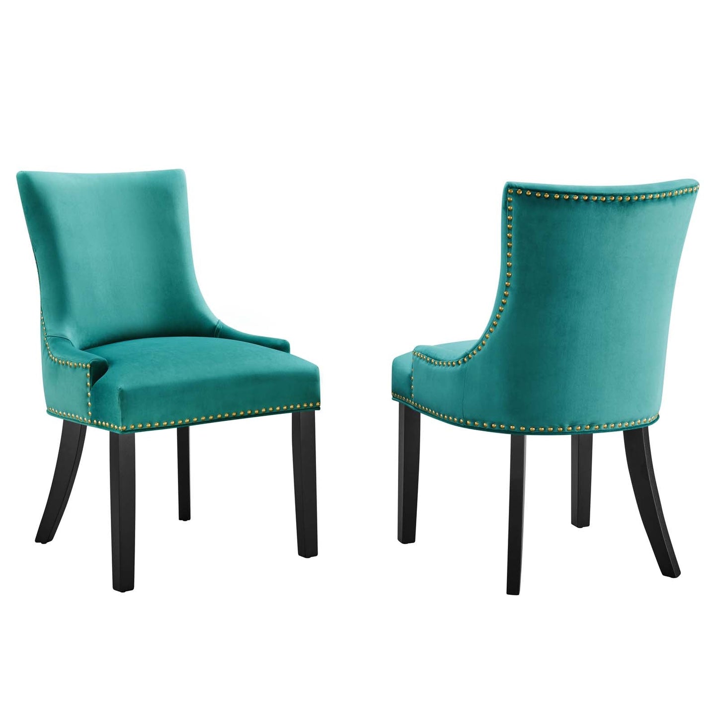 Marquis Performance Velvet Dining Chairs - Set of 2 By Modway | Dining Chairs |