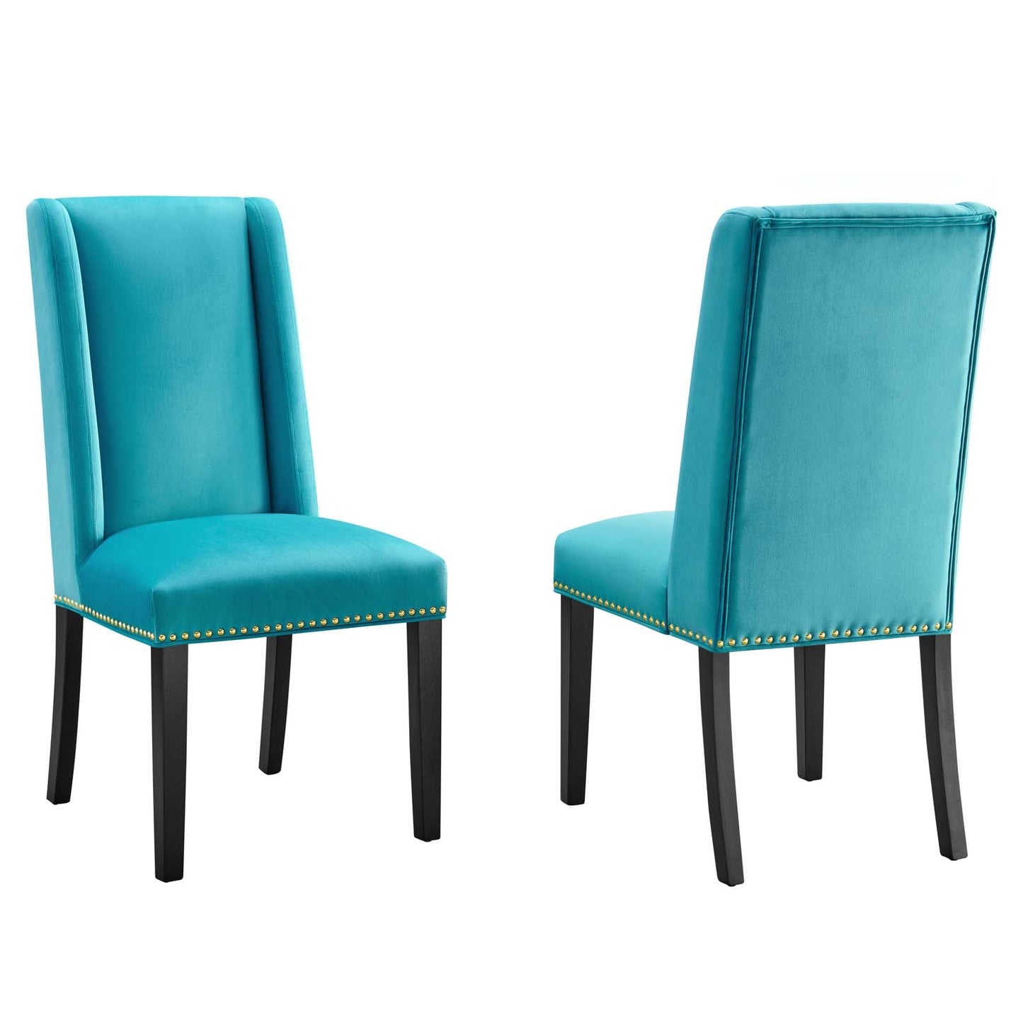 Baron Performance Velvet Dining Chairs - Set of 2 By Modway | Dining Chairs |
