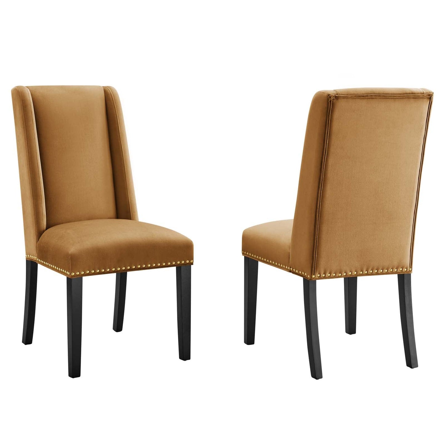 Baron Performance Velvet Dining Chairs - Set of 2 By Modway | Dining Chairs |