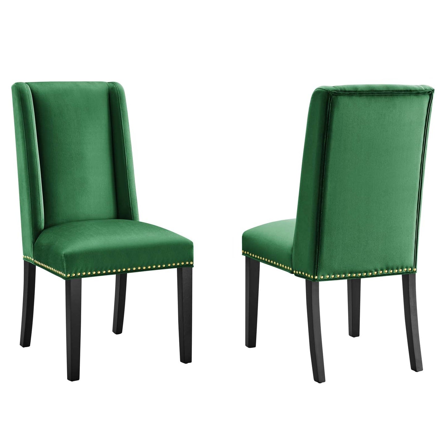 Baron Performance Velvet Dining Chairs - Set of 2 By Modway | Dining Chairs |