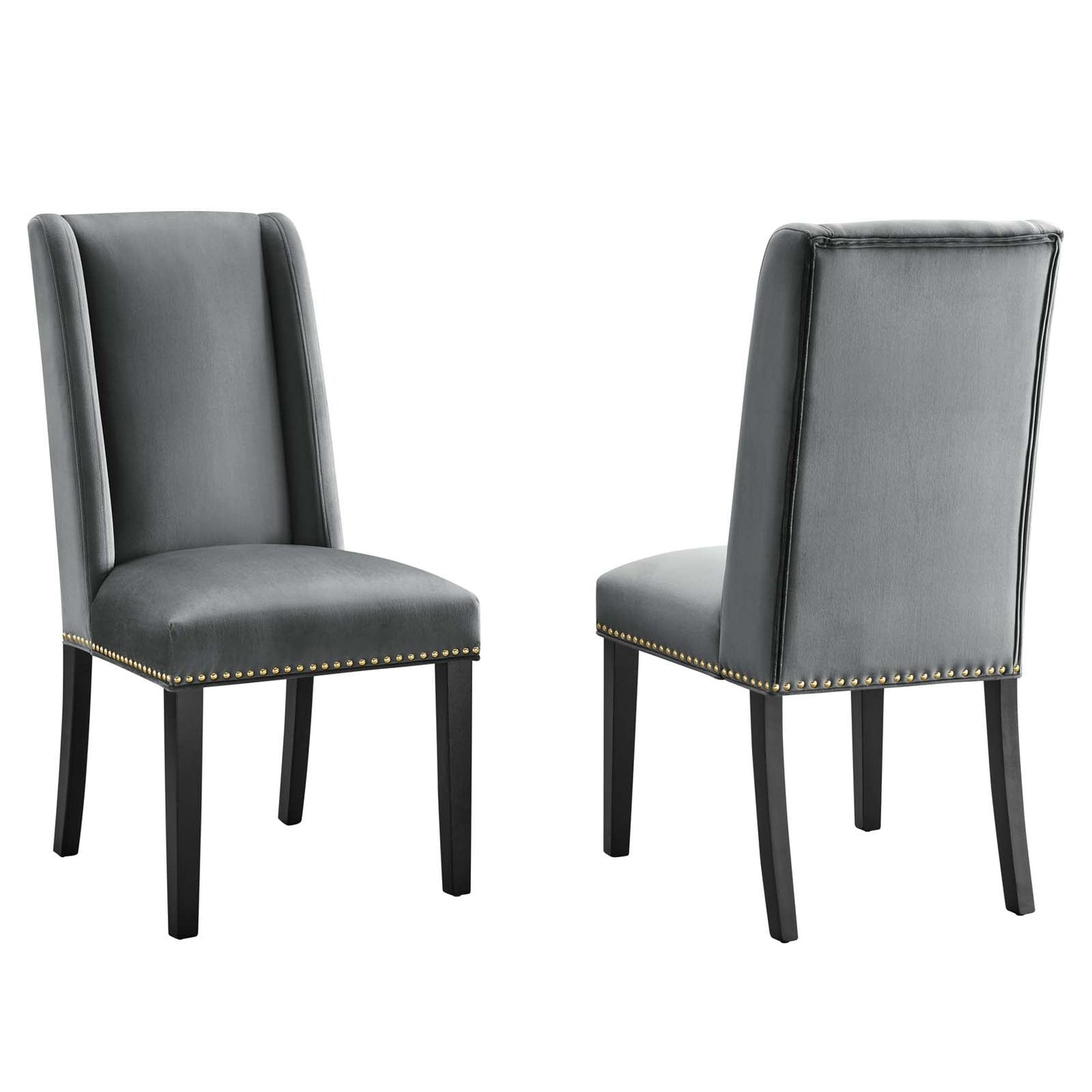 Baron Performance Velvet Dining Chairs - Set of 2 By Modway | Dining Chairs |