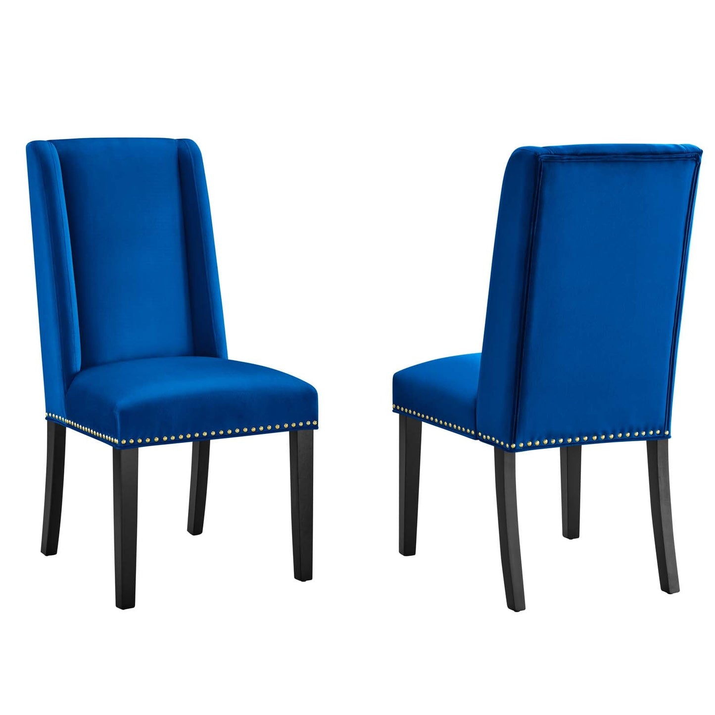 Baron Performance Velvet Dining Chairs - Set of 2 By Modway | Dining Chairs |