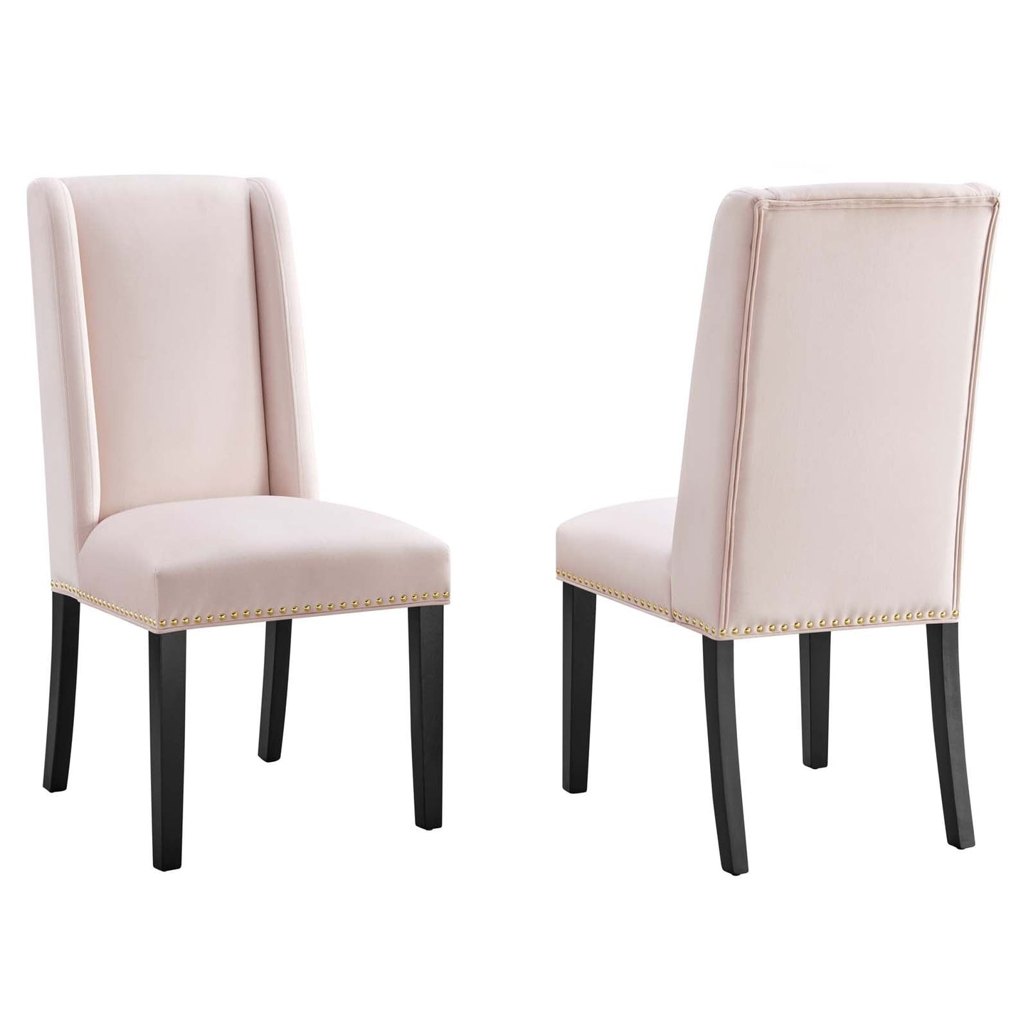 Baron Performance Velvet Dining Chairs - Set of 2 By Modway | Dining Chairs |