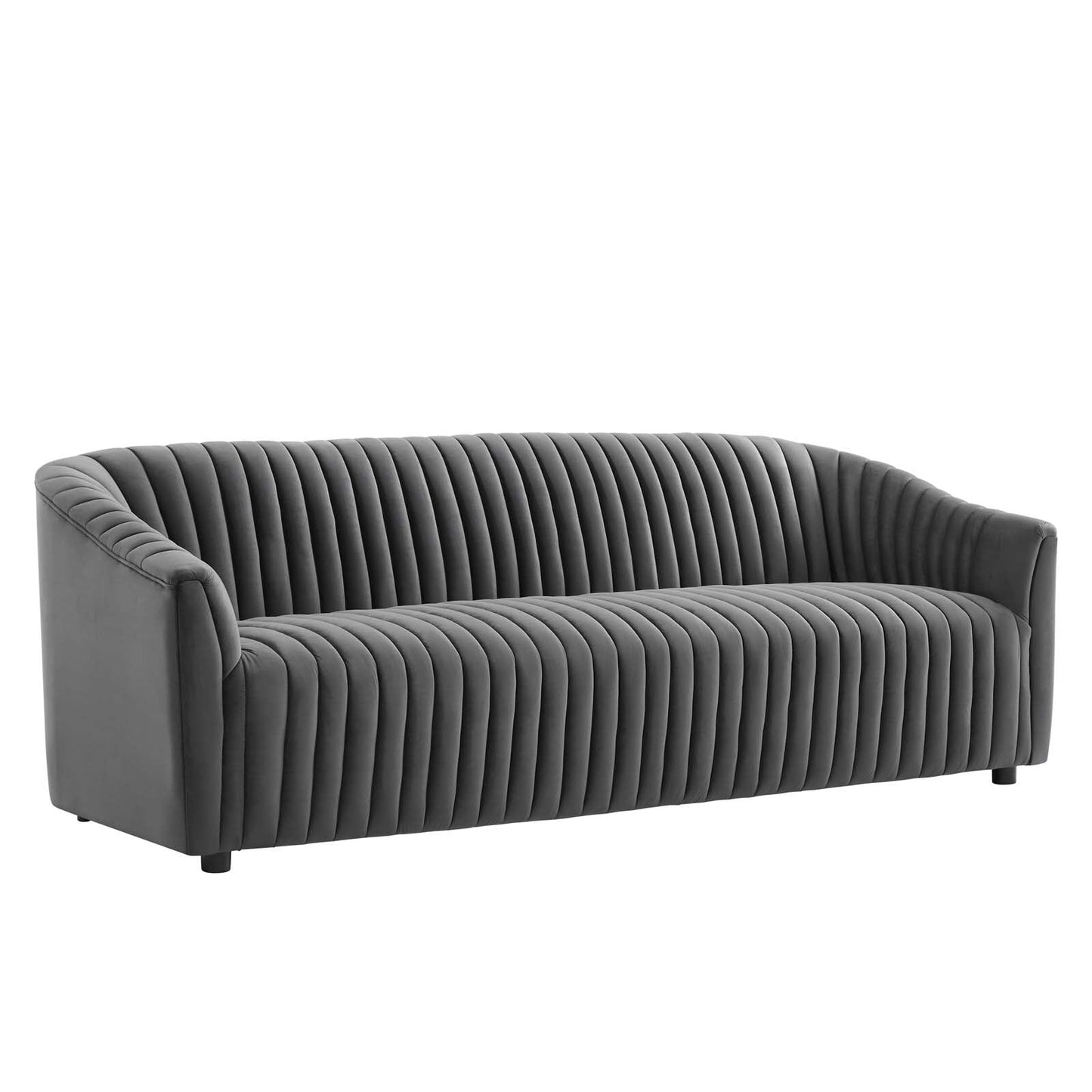 Announce Performance Velvet Channel Tufted Sofa By Modway | Sofas