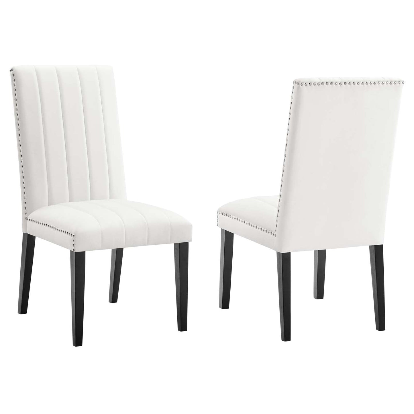 Catalyst Performance Velvet Dining Side Chairs - Set Of 2 By Modway - EEI-5081-GRN | Dining Chairs | Modishstore - 6