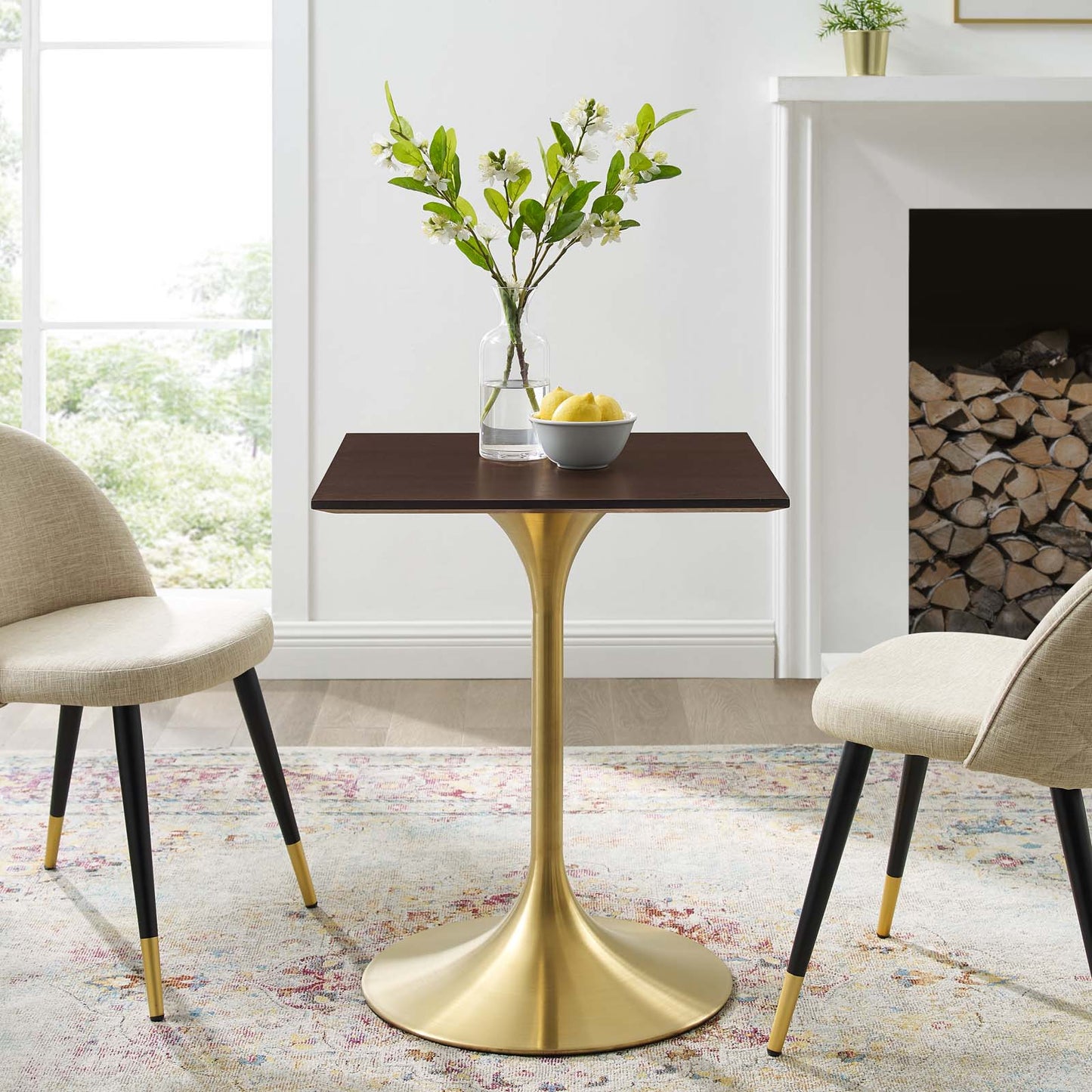 Modway Lippa 24" Square Wood Dining Table | Dining Tables | Modishstore