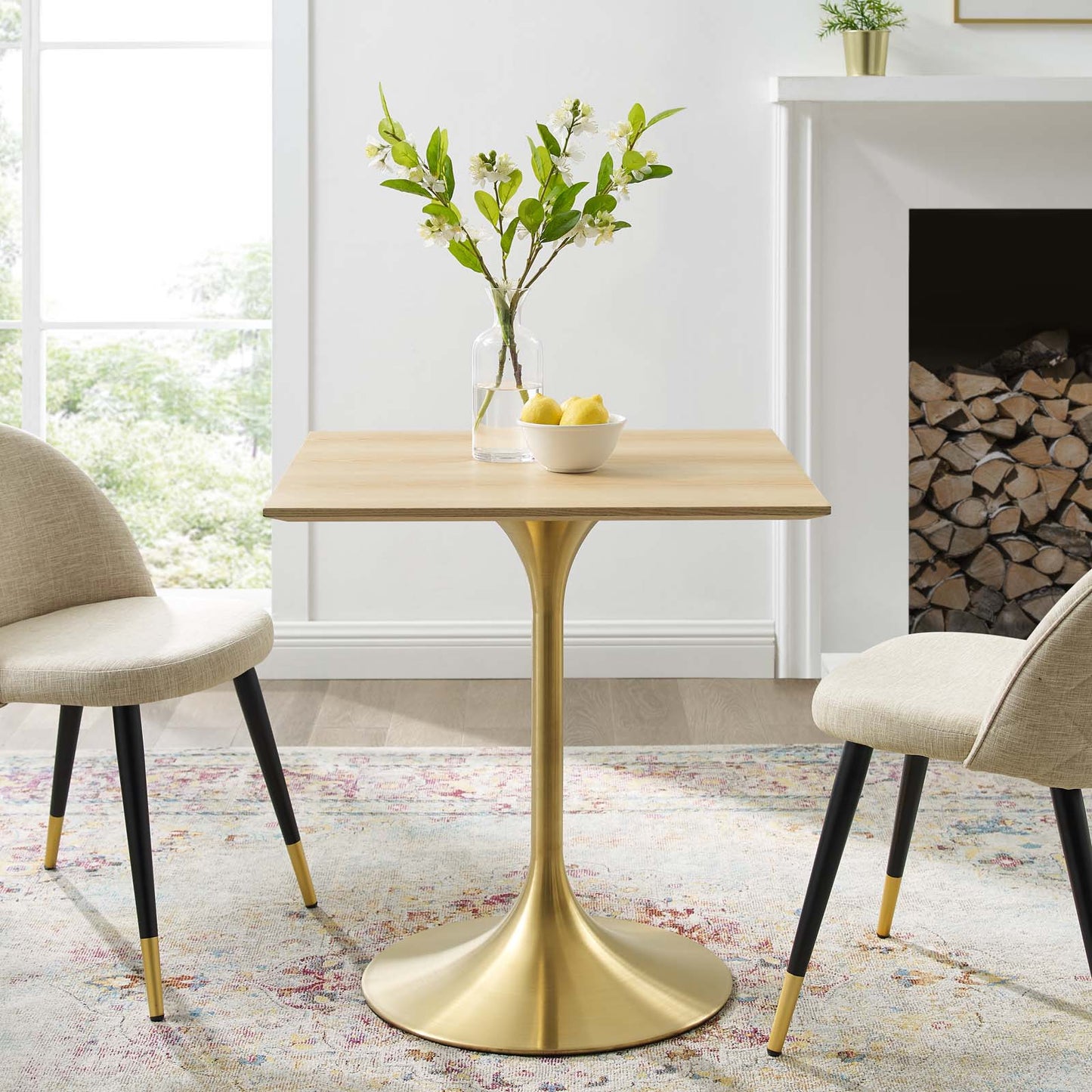 Modway Lippa 28" Square Wood Dining Table | Dining Tables | Modishstore