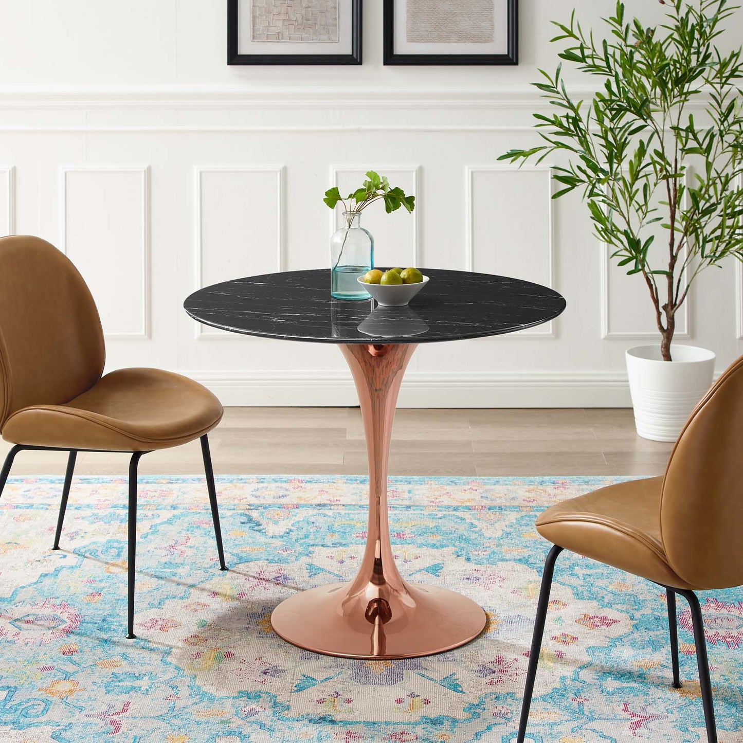 Lippa 36" Artificial Marble Dining Table By Modway - EEI-5258 | Dining Tables