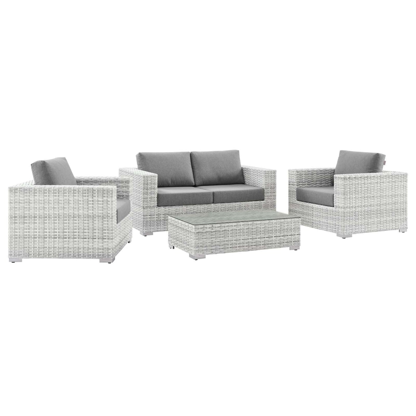 Modway Convene 4-Piece Outdoor Patio Set | Outdoor Sofas, Loveseats & Sectionals |