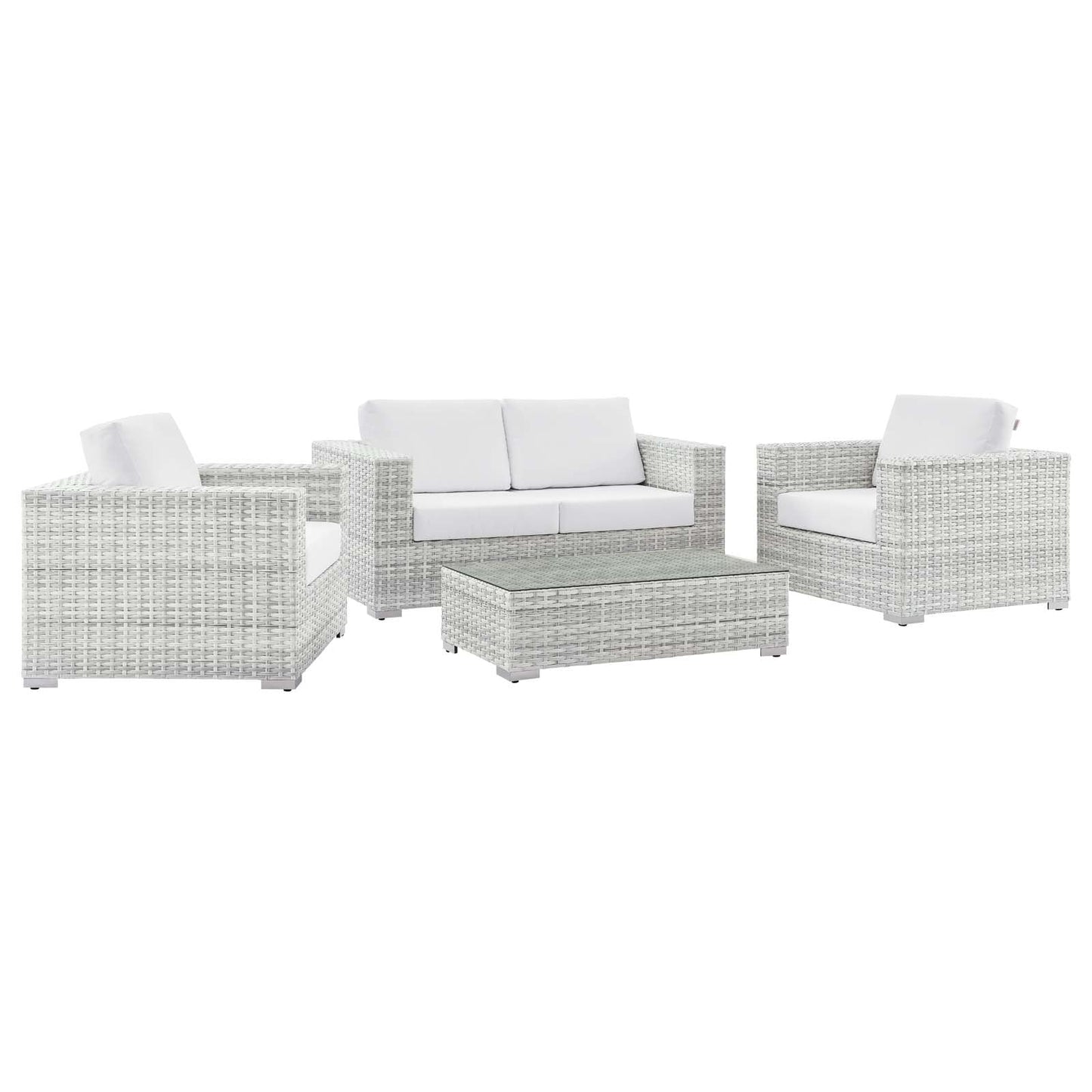 Modway Convene 4-Piece Outdoor Patio Set | Outdoor Sofas, Loveseats & Sectionals |