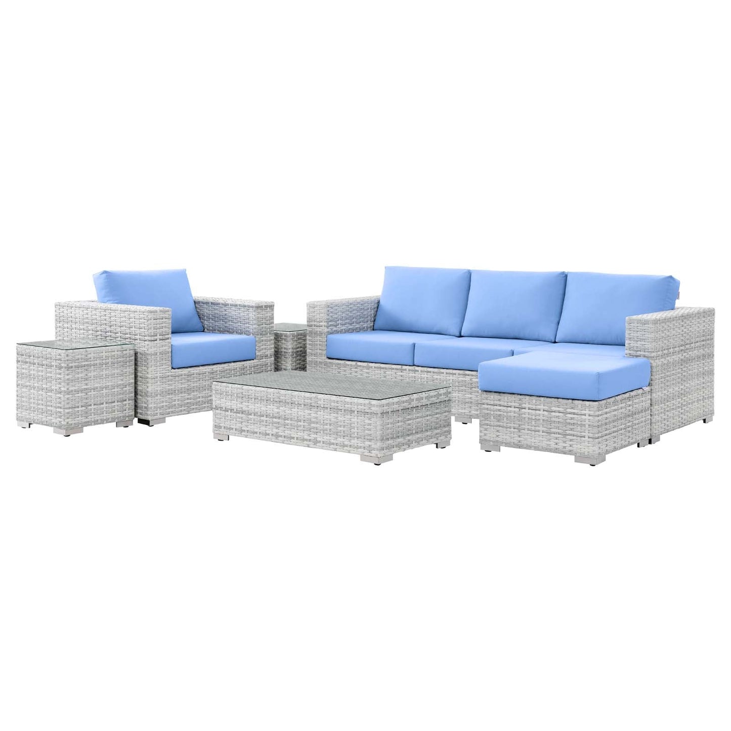 Modway Convene 6-Piece Outdoor Patio Set | Outdoor Sofas, Loveseats & Sectionals |