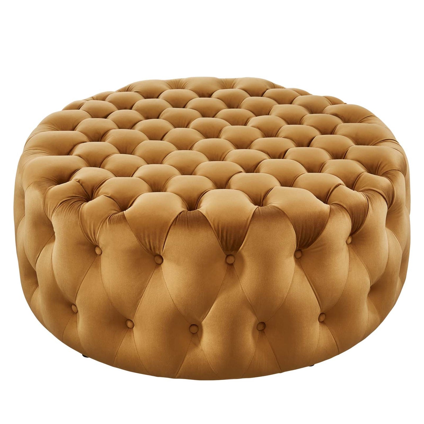 Amour Tufted Button Large Round Performance Velvet Ottoman By Modway | Ottomans |