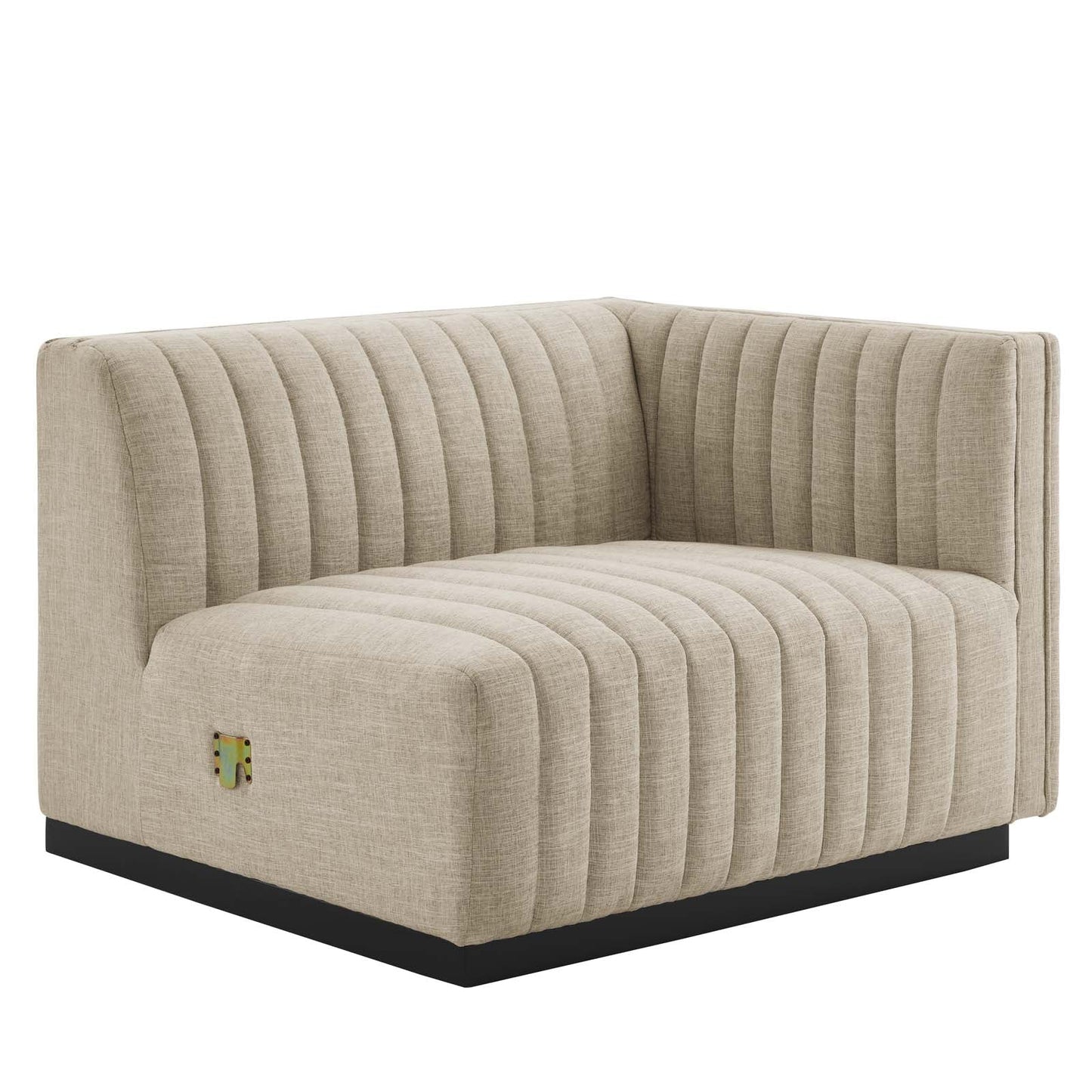Conjure Channel Tufted Upholstered Fabric Right-Arm Chair By Modway - EEI-5493 | Armchairs
