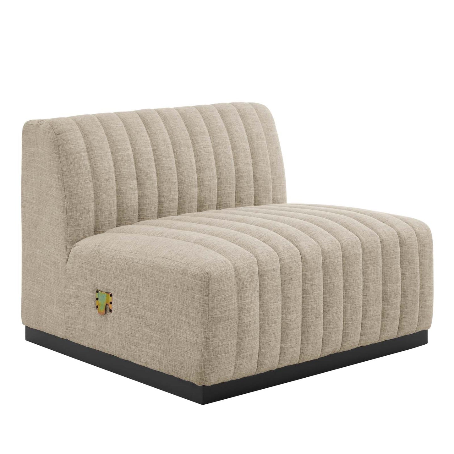 Conjure Channel Tufted Upholstered Fabric Armless Chair By Modway - EEI-5495 | Sofas