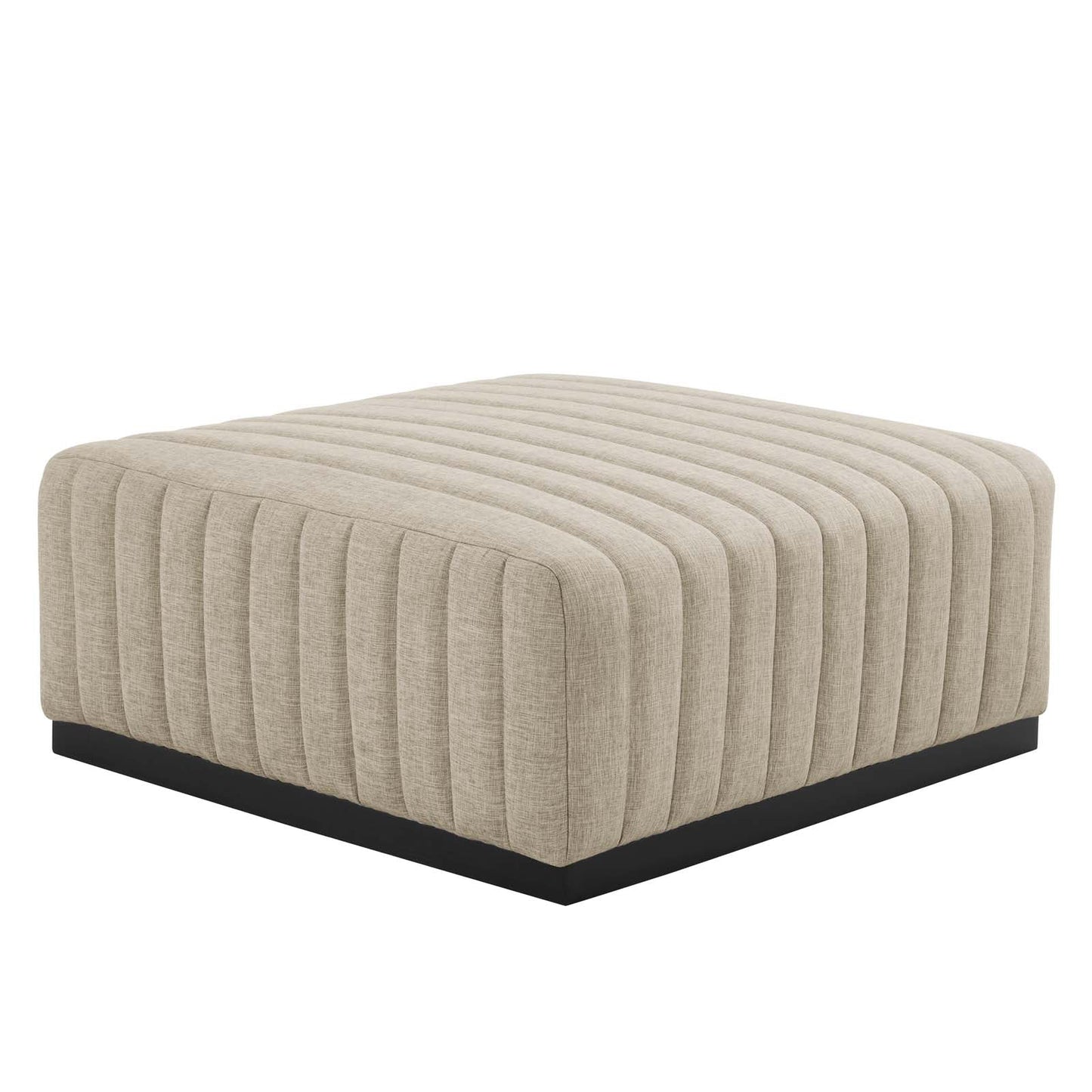 Conjure Channel Tufted Upholstered Fabric Ottoman By Modway - EEI-5501 | Ottomans