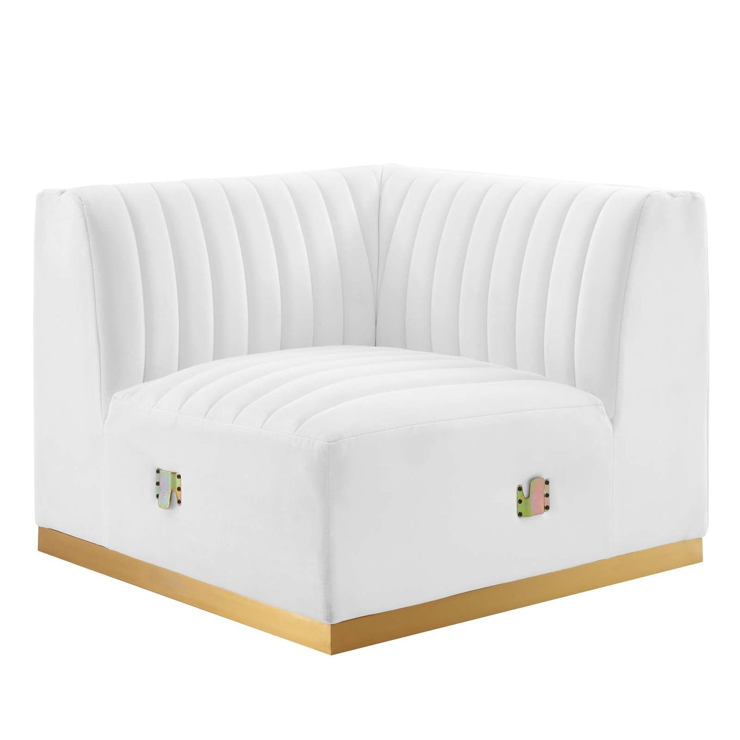 Conjure Channel Tufted Performance Velvet Left Corner Chair By Modway - EEI-5505 | Lounge Chairs - 5