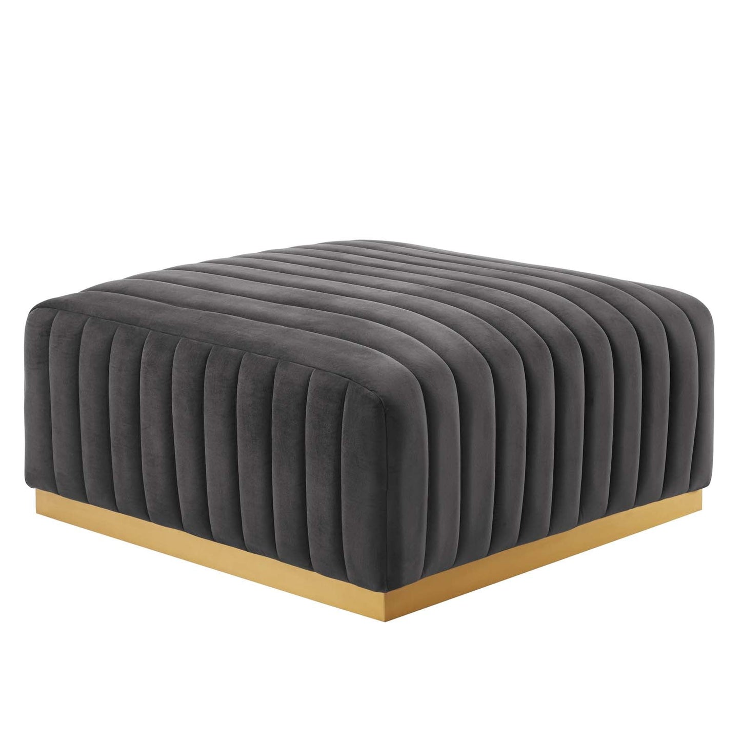 Conjure Channel Tufted Performance Velvet Ottoman By Modway - EEI-5507 | Ottomans - 3