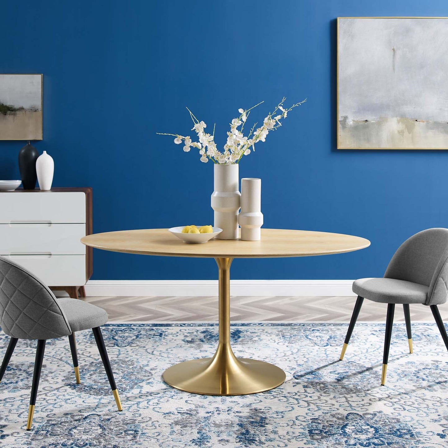 Lippa 60" Oval Wood Dining Table By Modway - EEI-5525 | Dining Tables