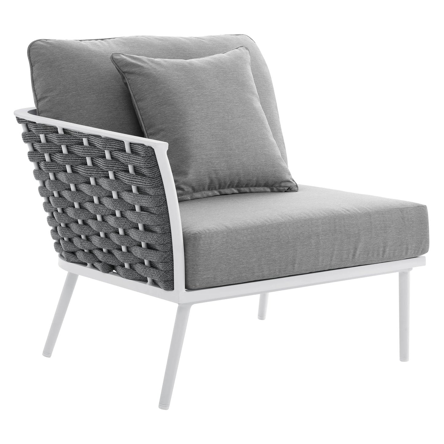 Stance Outdoor Patio Aluminum Left-Facing Armchair By Modway | Outdoor Chairs | Modishstore