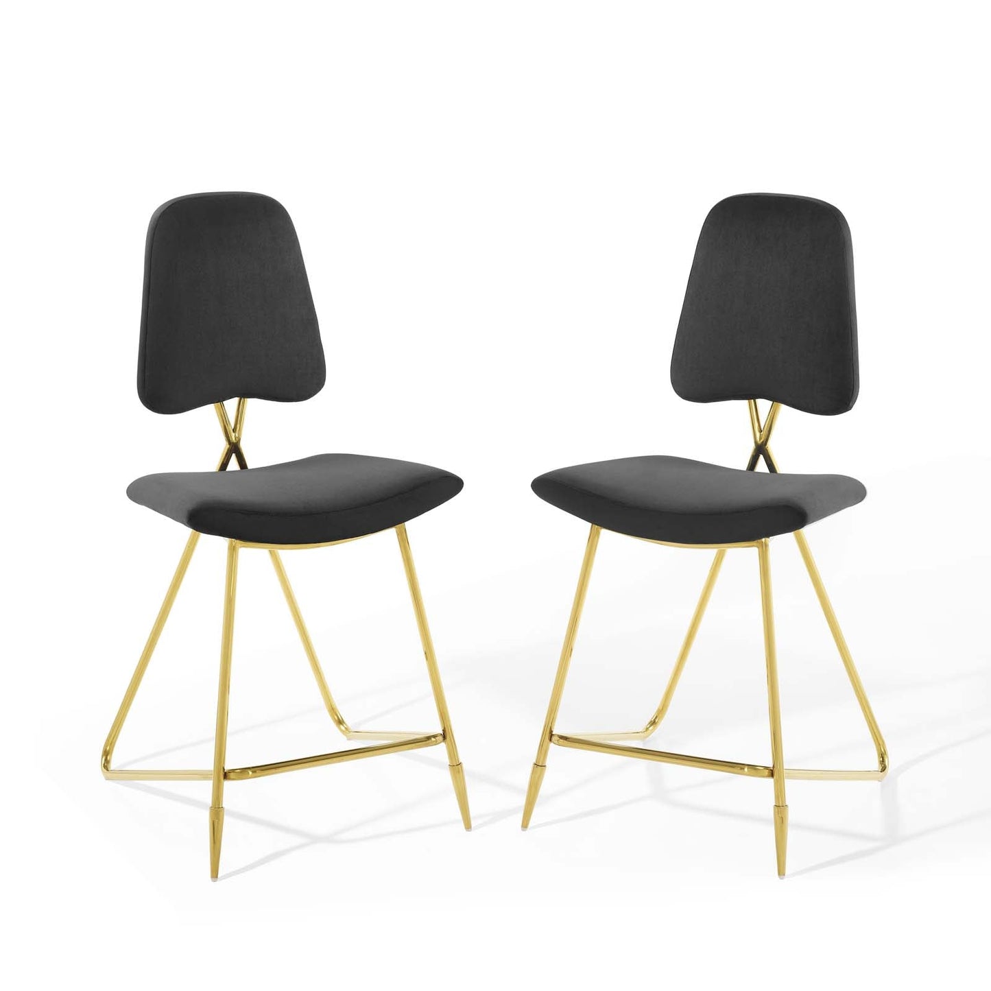 Ponder Counter Stool Performance Velvet Set of 2 By Modway | Counter Stools | Modishstore