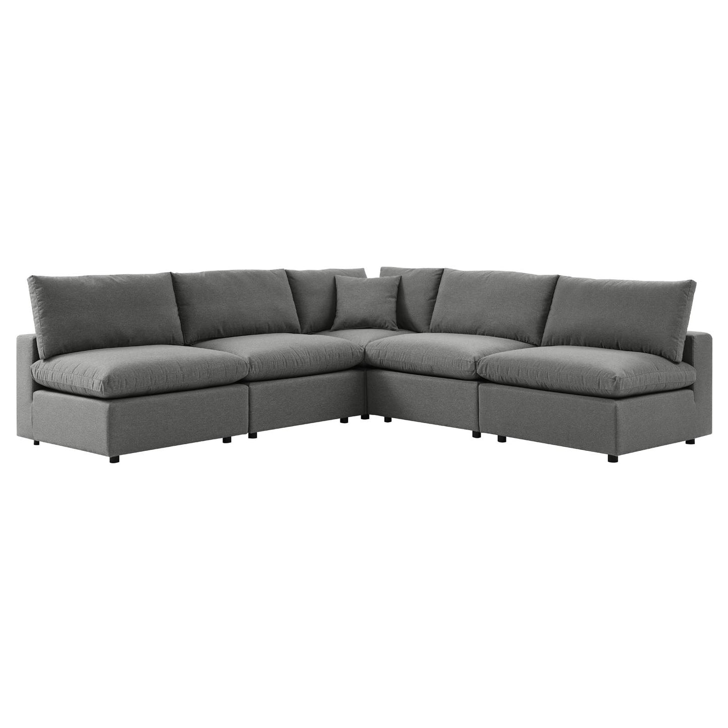 Modway Commix 5-Piece Outdoor Patio Sectional Sofa | Outdoor Sofas, Loveseats & Sectionals