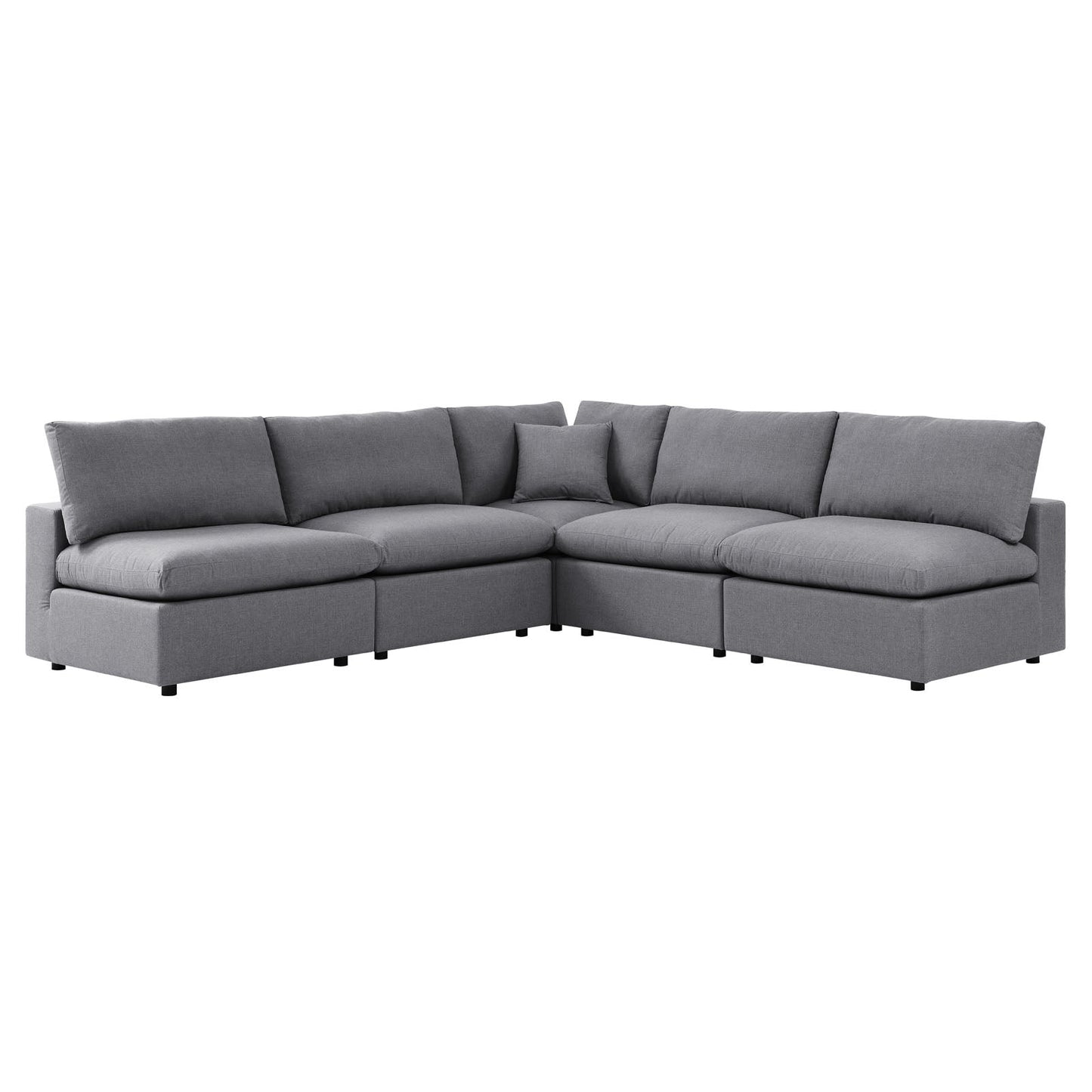 Modway Commix 5-Piece Sunbrella® Outdoor Patio Sectional Sofa | Outdoor Sofas, Loveseats & Sectionals |