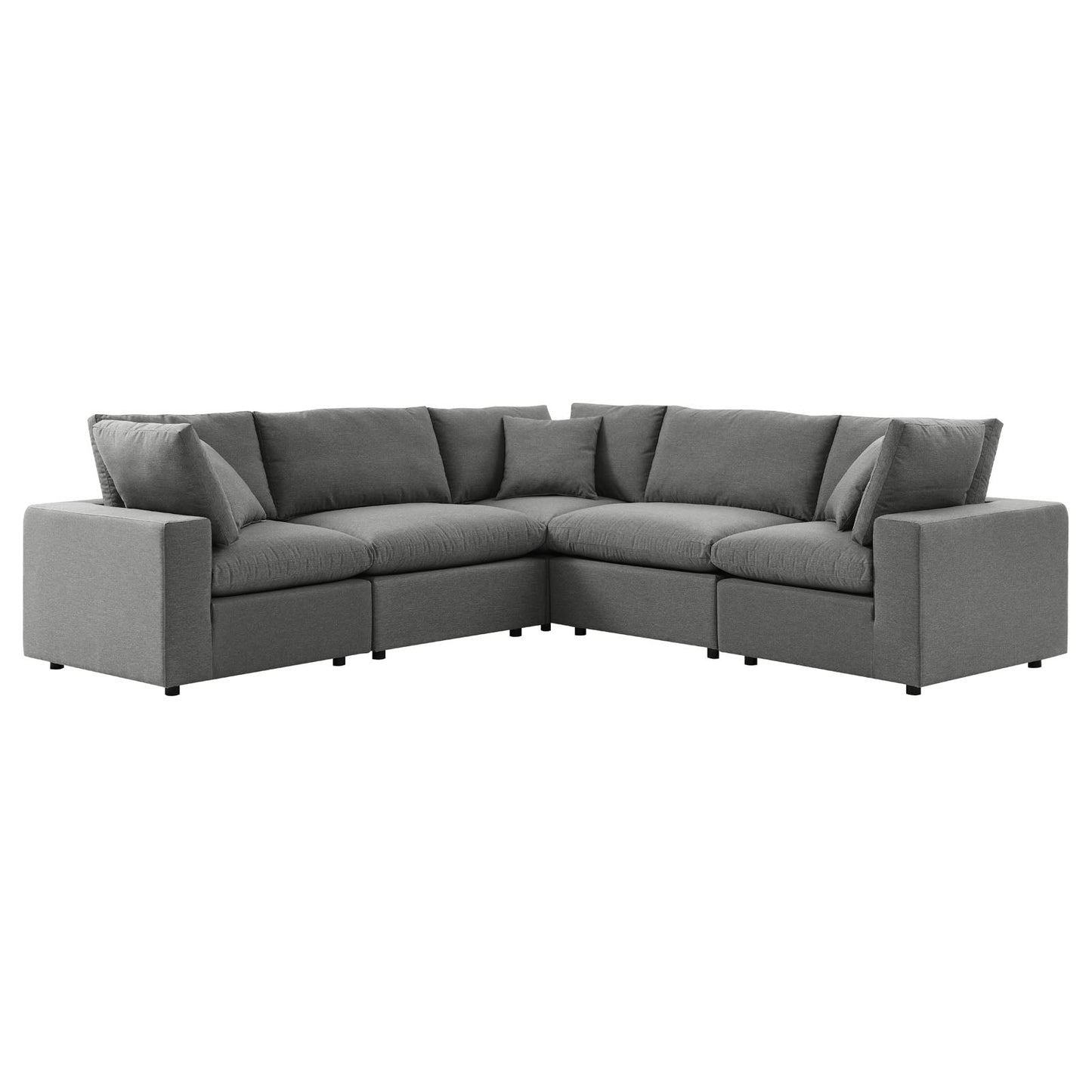 Modway Commix 5-Piece Outdoor Patio Sectional Sofa | Outdoor Sofas, Loveseats & Sectionals