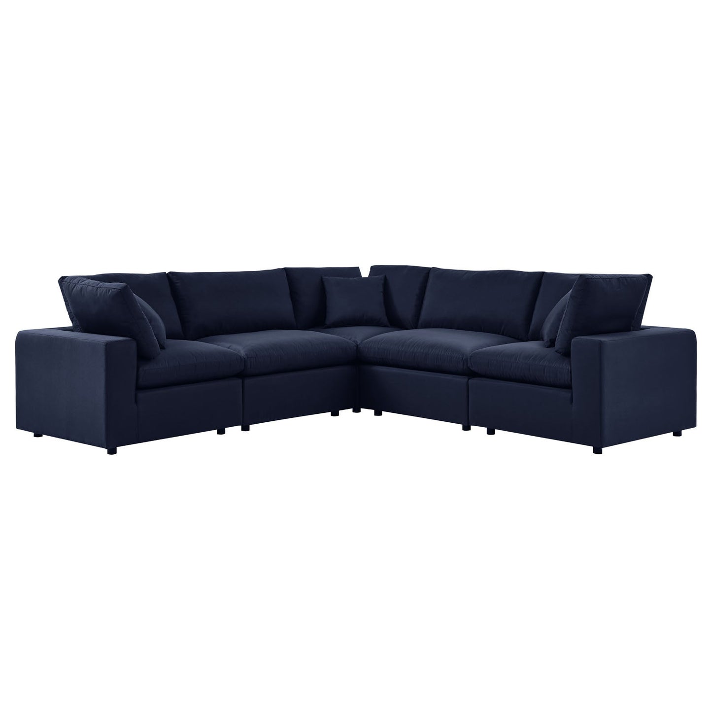 Modway Commix 5-Piece Outdoor Patio Sectional Sofa | Outdoor Sofas, Loveseats & Sectionals |
