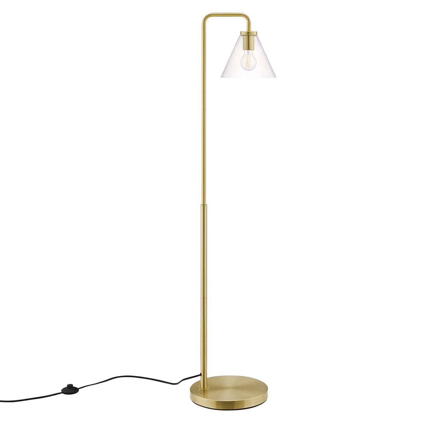 Element Transparent Glass Glass And Metal Floor Lamp By Modway - EEI-5618-BLK | Floor Lamps | Modishstore - 2