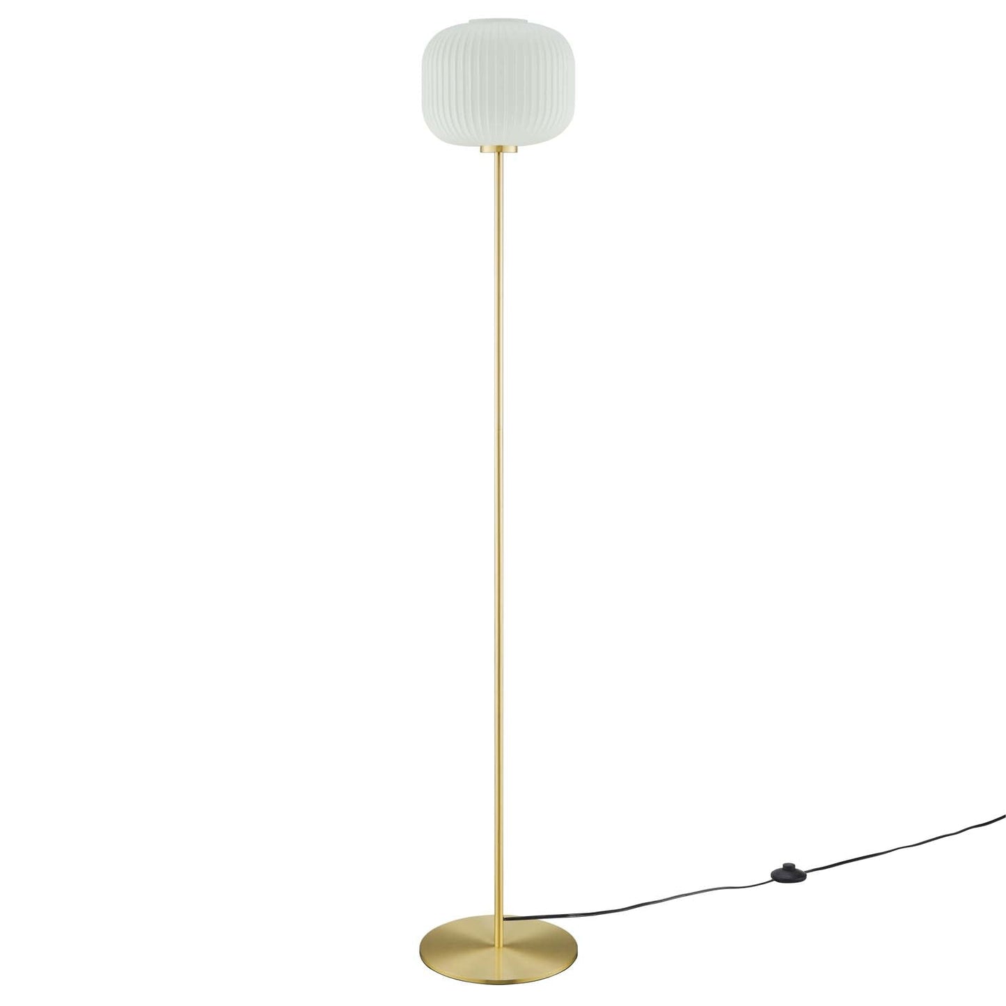 Reprise Glass Sphere Glass And Metal Floor Lamp By Modway - EEI-5623-BLK-SBR | Floor Lamps | Modishstore - 2