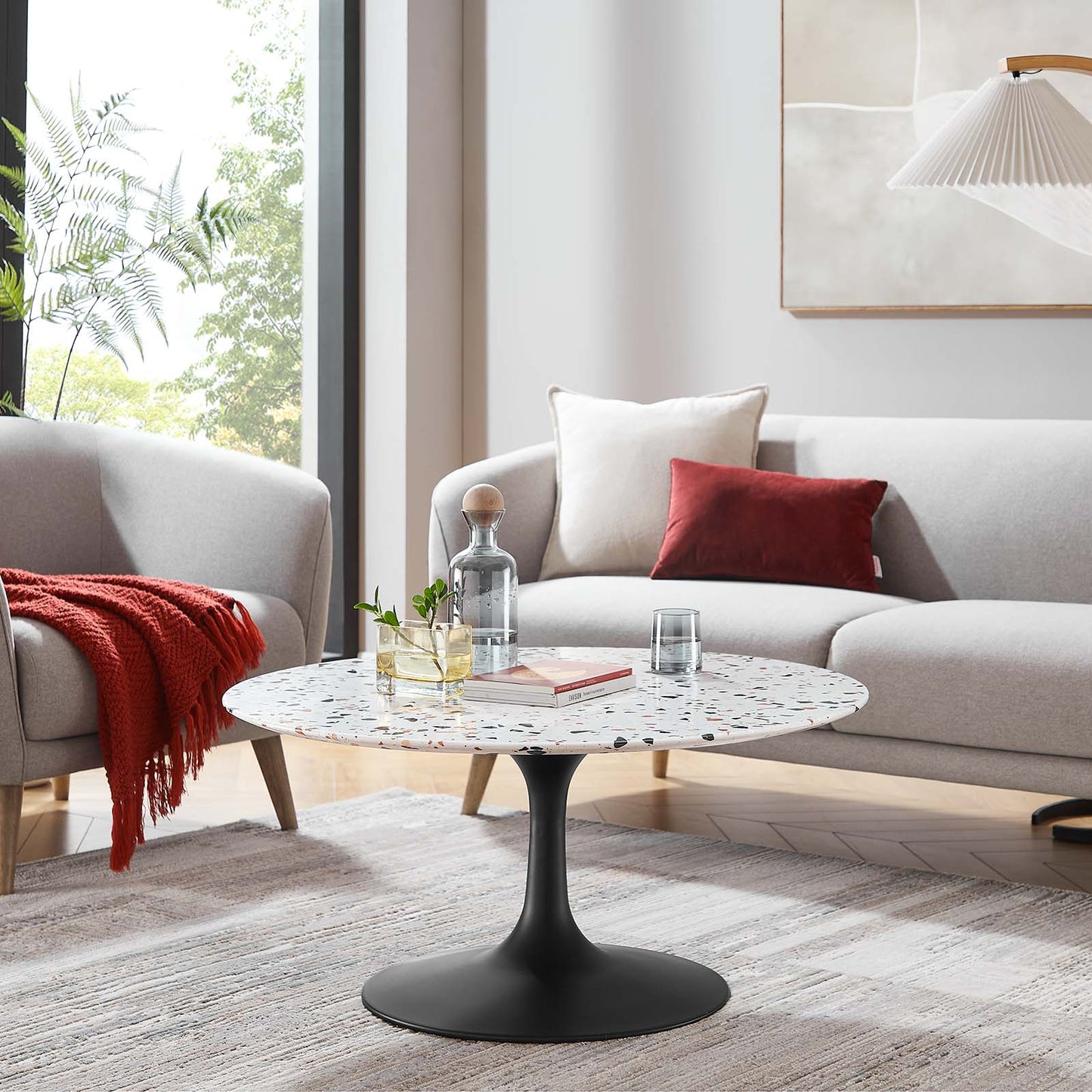 Lippa 36" Round Terrazzo Coffee Table By Modway - EEI-5721 | Coffee Tables