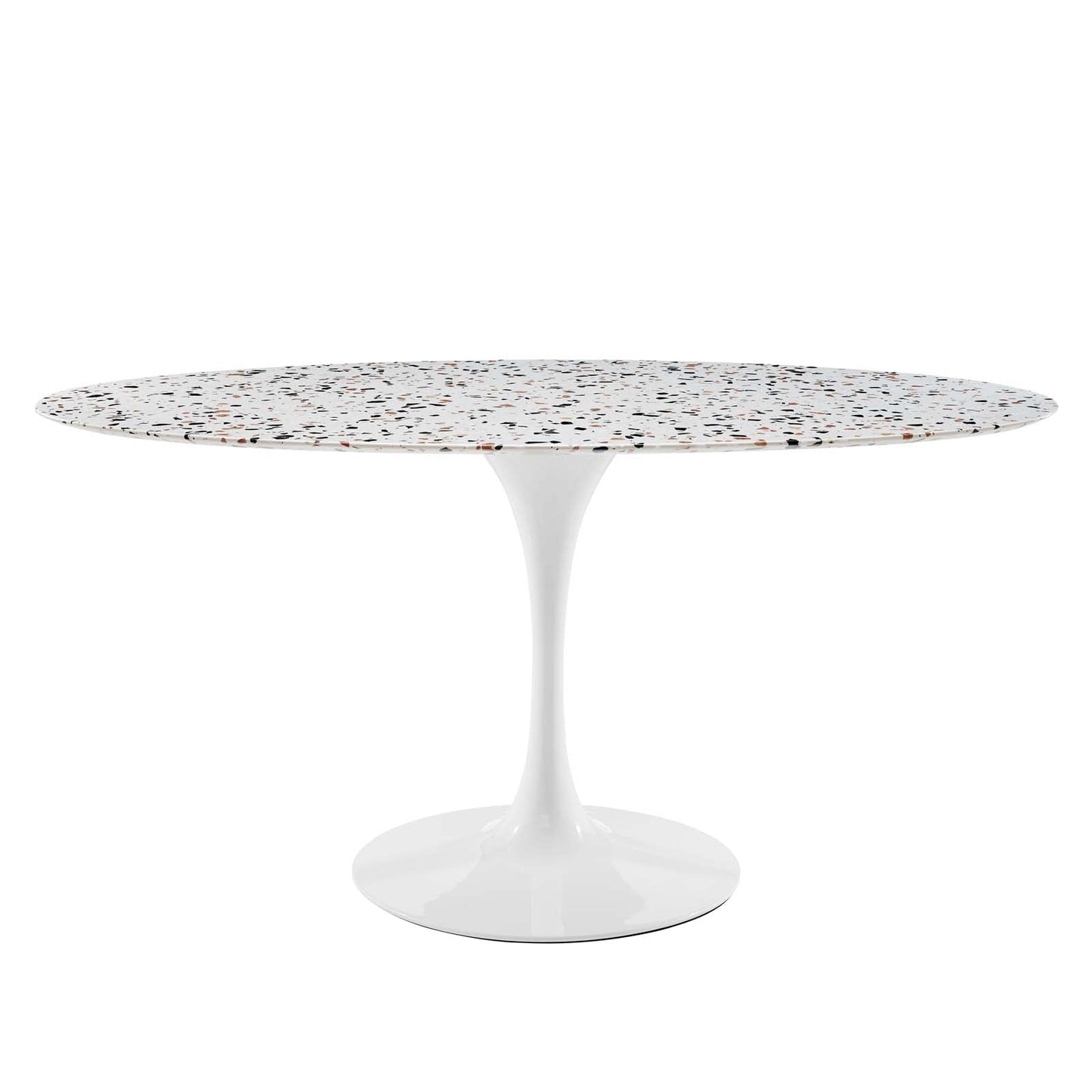 Lippa 60" Oval Terrazzo Dining Table By Modway - EEI-5734-WHI-WHI | Dining Tables | Modishstore