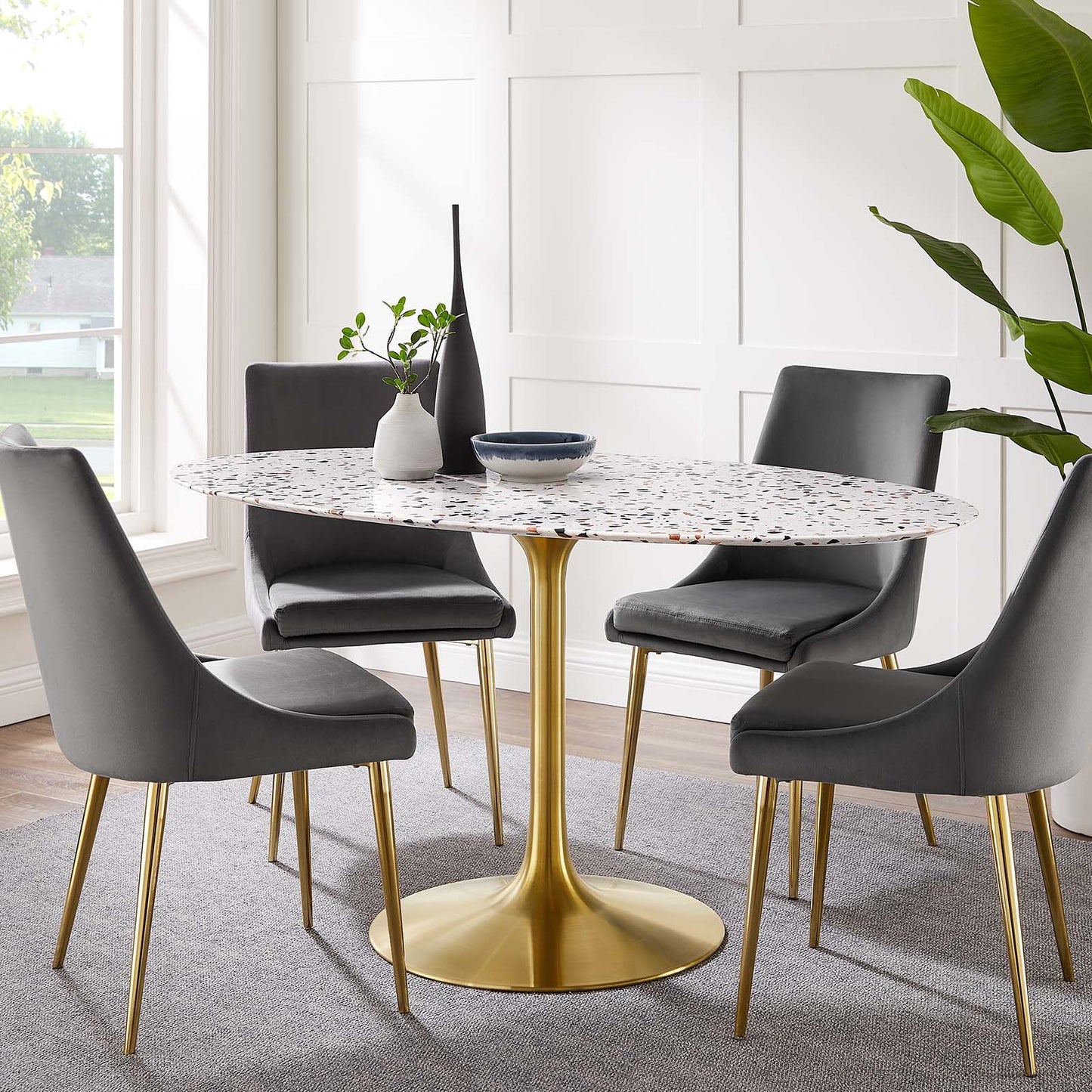 Lippa 60" Oval Terrazzo Dining Table By Modway - EEI-5736 | Dining Tables