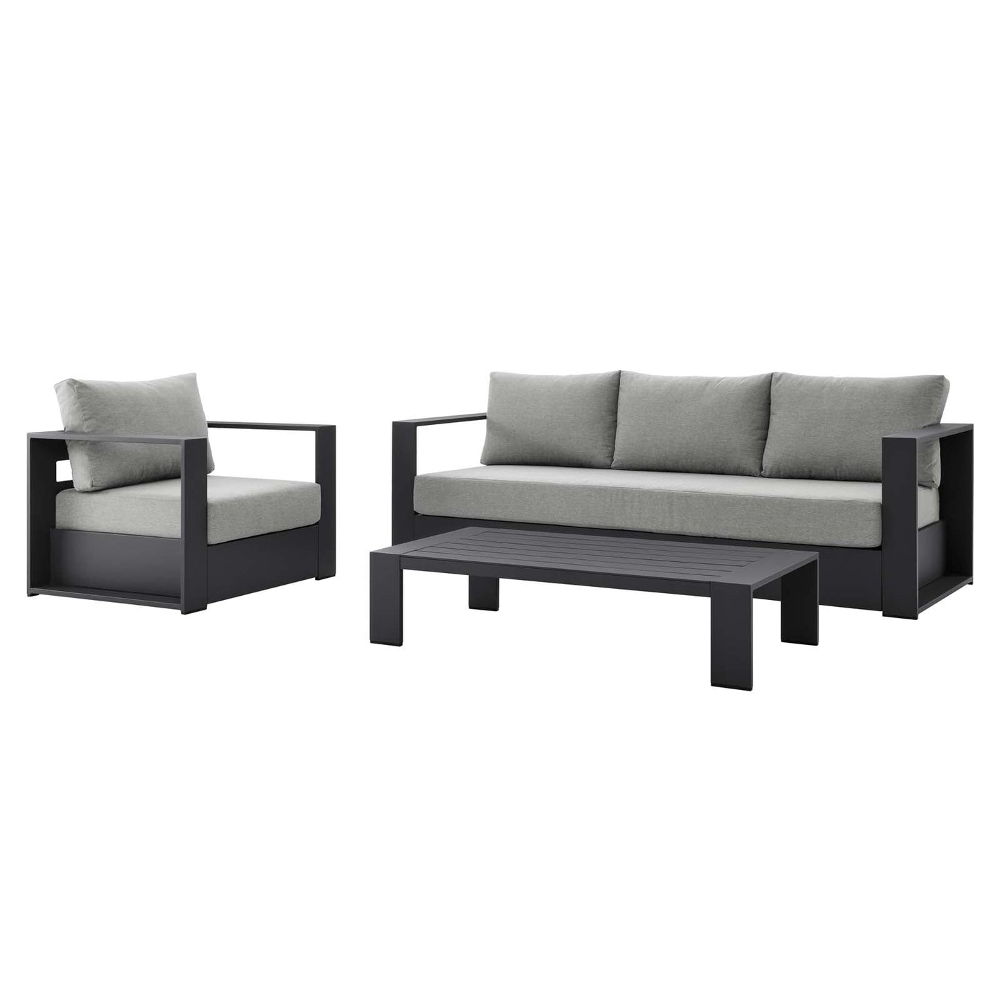 Tahoe Outdoor Patio Powder-Coated Aluminum 3-Piece Set By Modway | Outdoor Sofas, Loveseats & Sectionals | Modishstore - 2